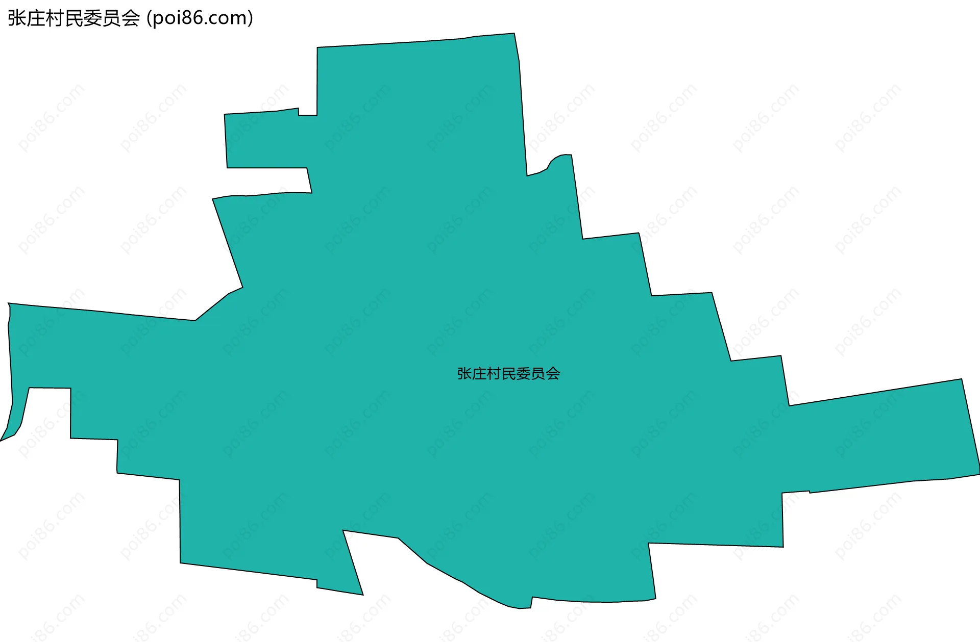 张庄村民委员会边界地图