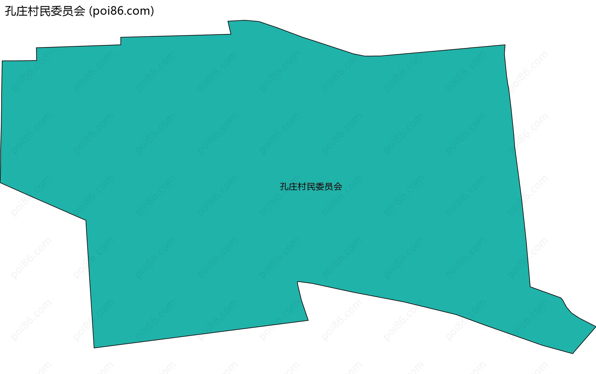 孔庄村民委员会边界地图
