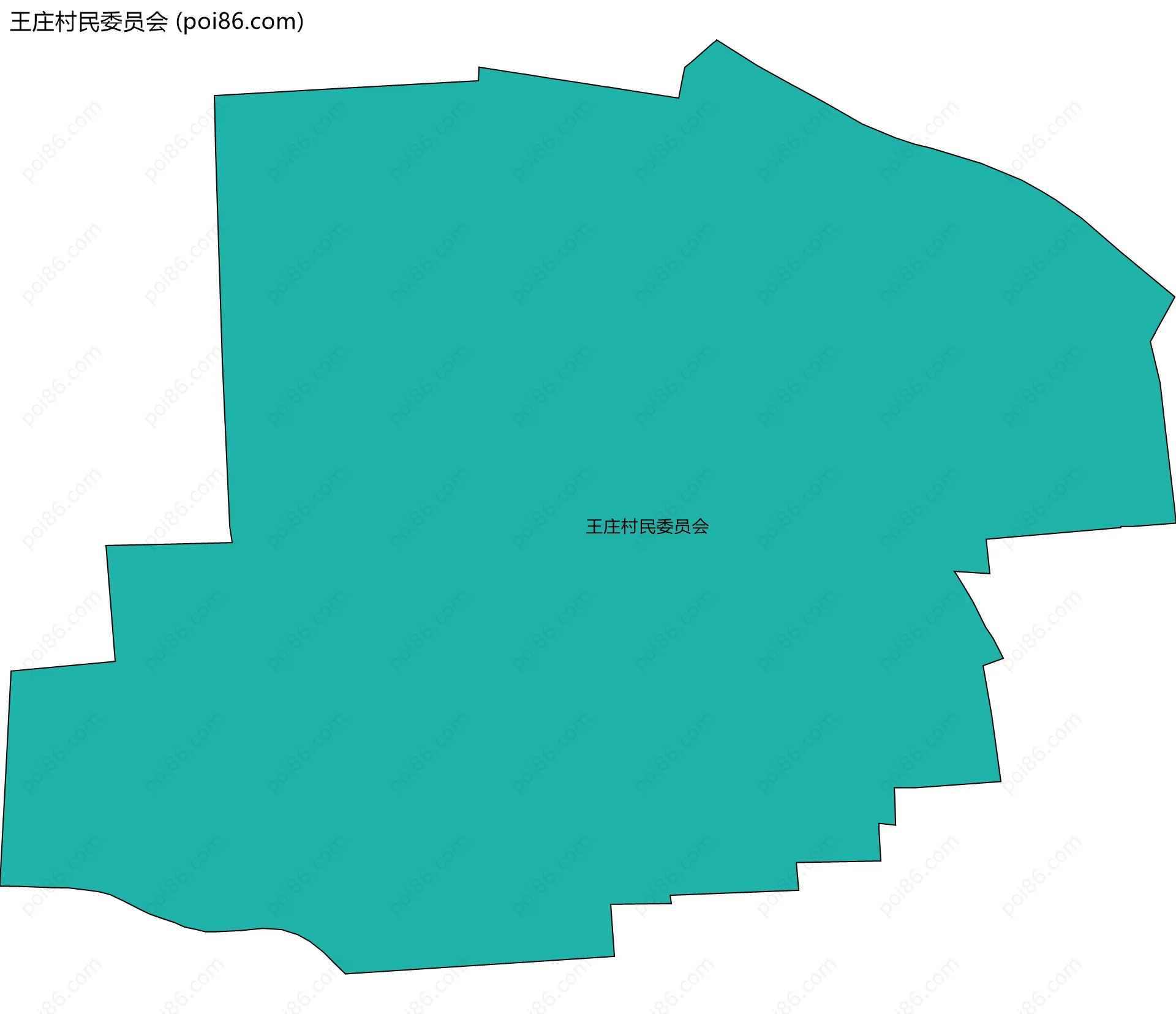 王庄村民委员会边界地图
