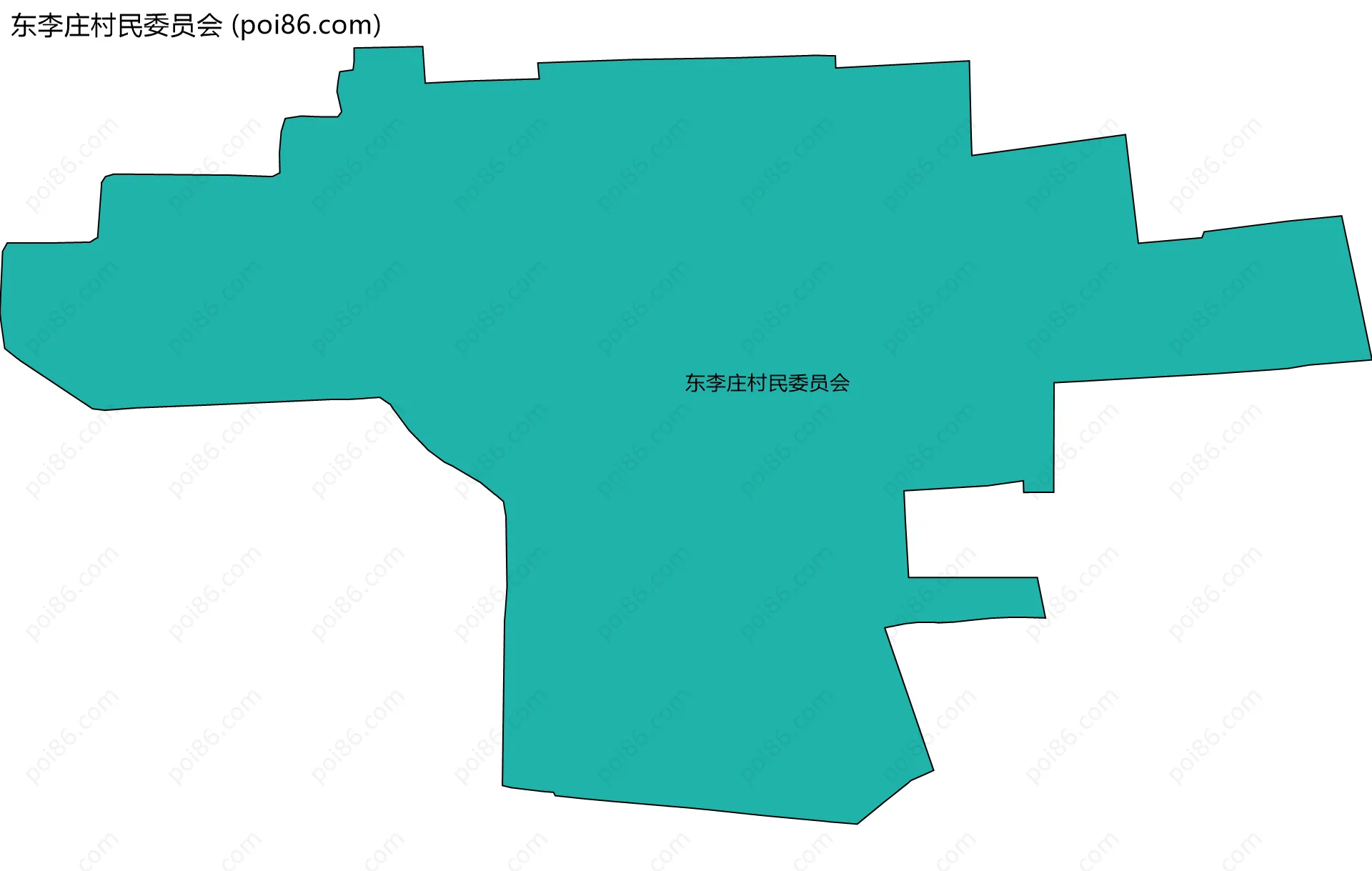 东李庄村民委员会边界地图