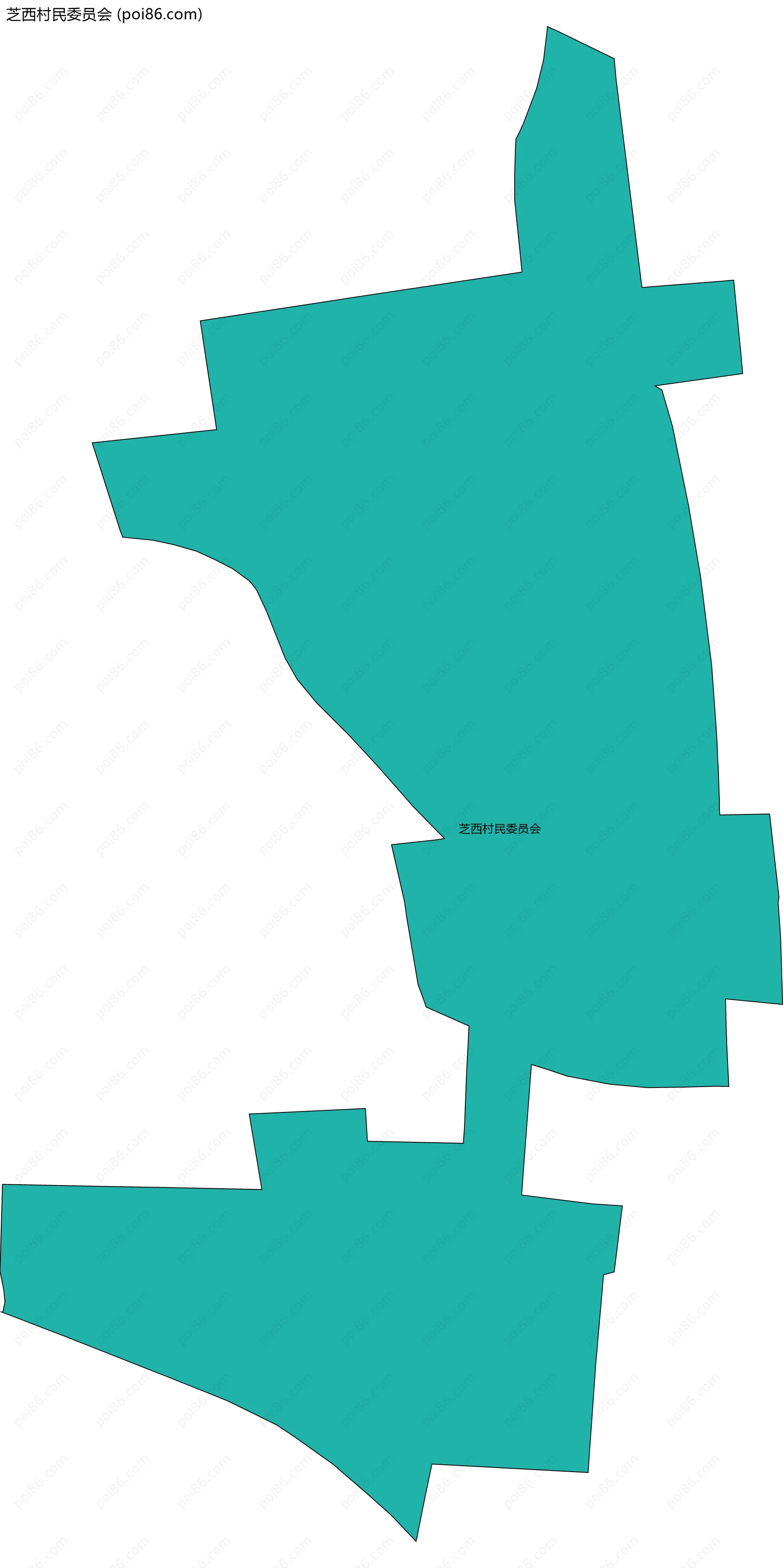 芝西村民委员会边界地图
