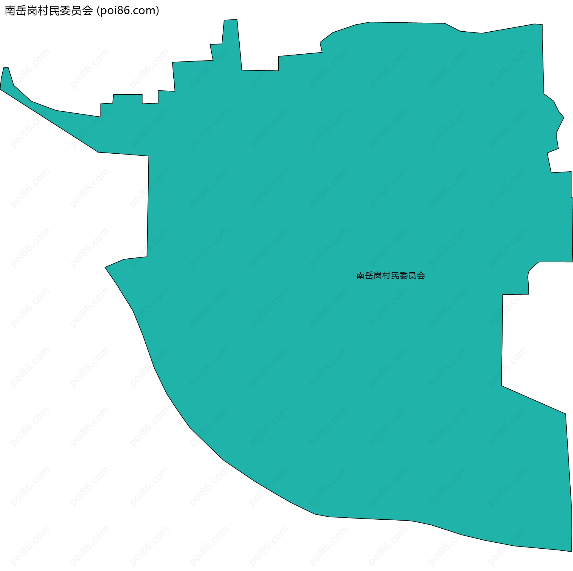 南岳岗村民委员会边界地图