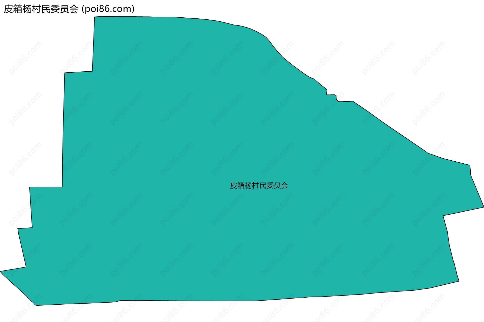 皮箱杨村民委员会边界地图