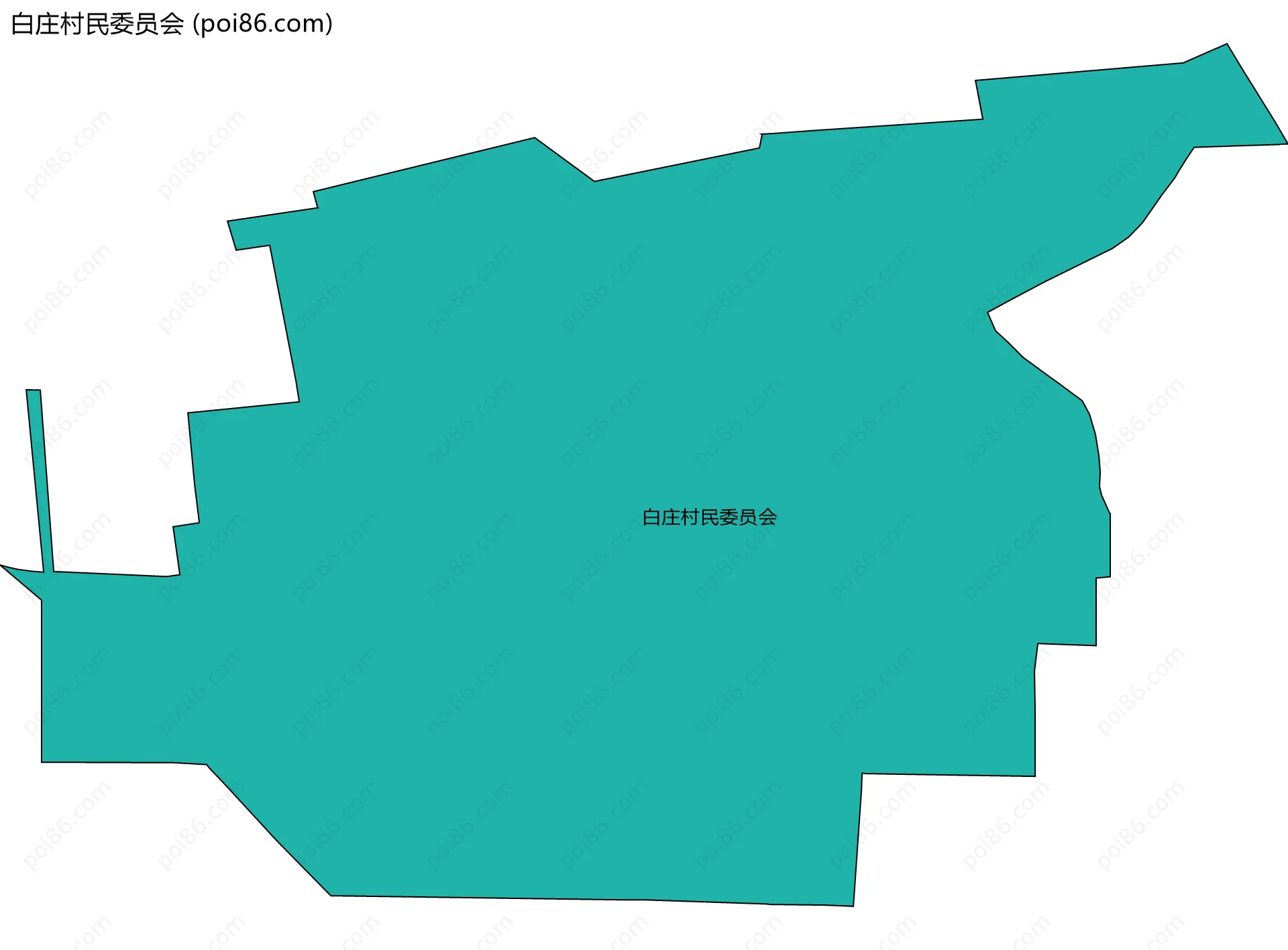 白庄村民委员会边界地图