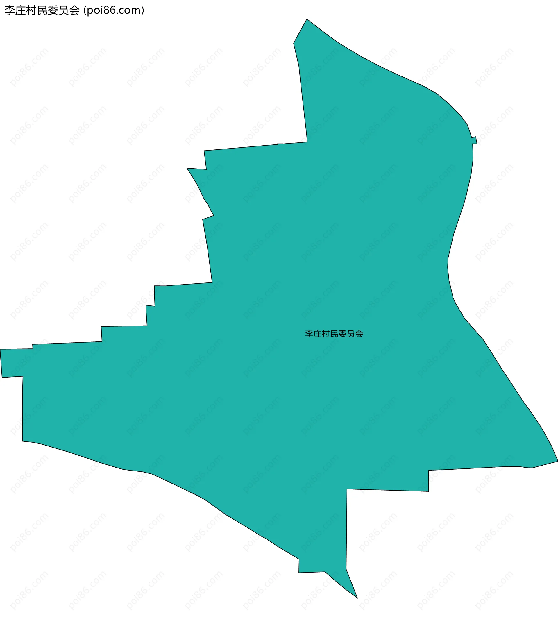 李庄村民委员会边界地图