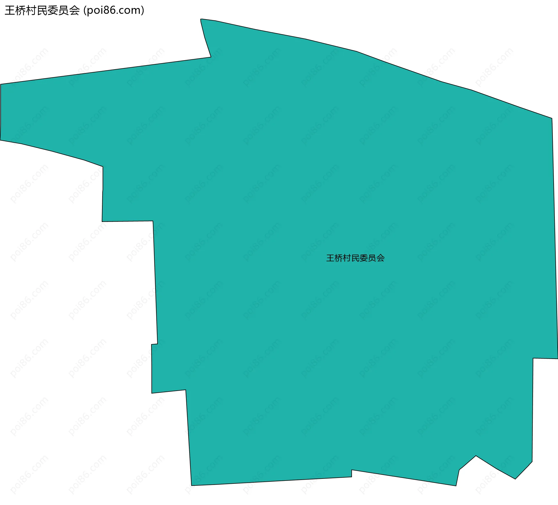 王桥村民委员会边界地图