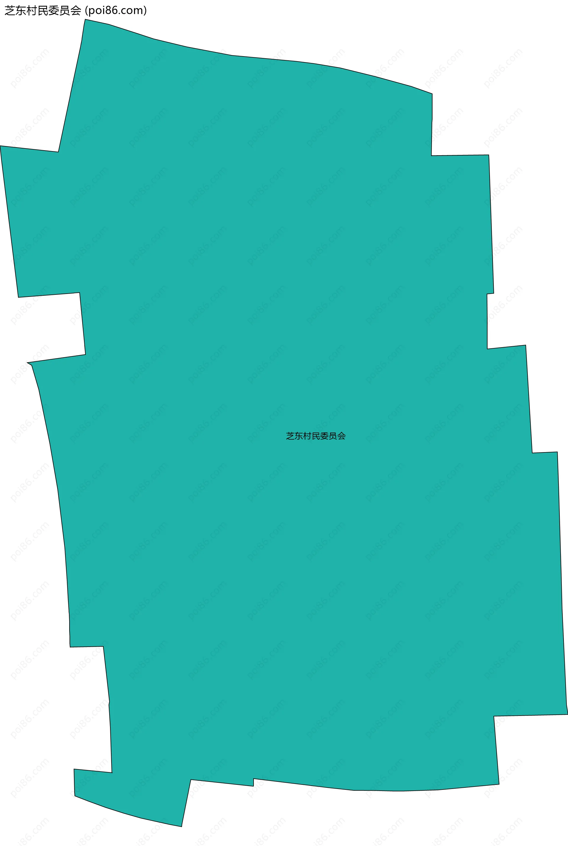 芝东村民委员会边界地图