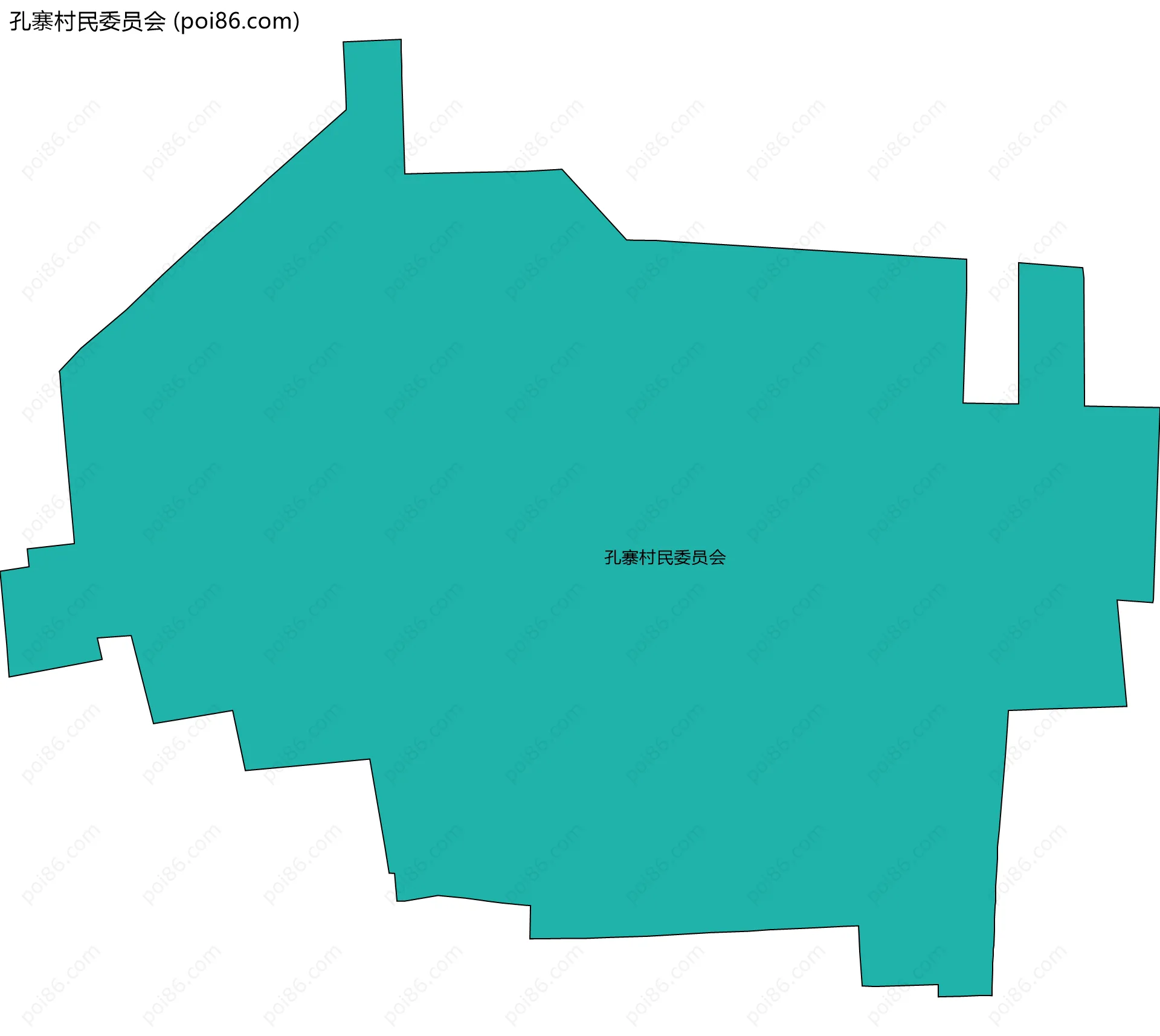 孔寨村民委员会边界地图