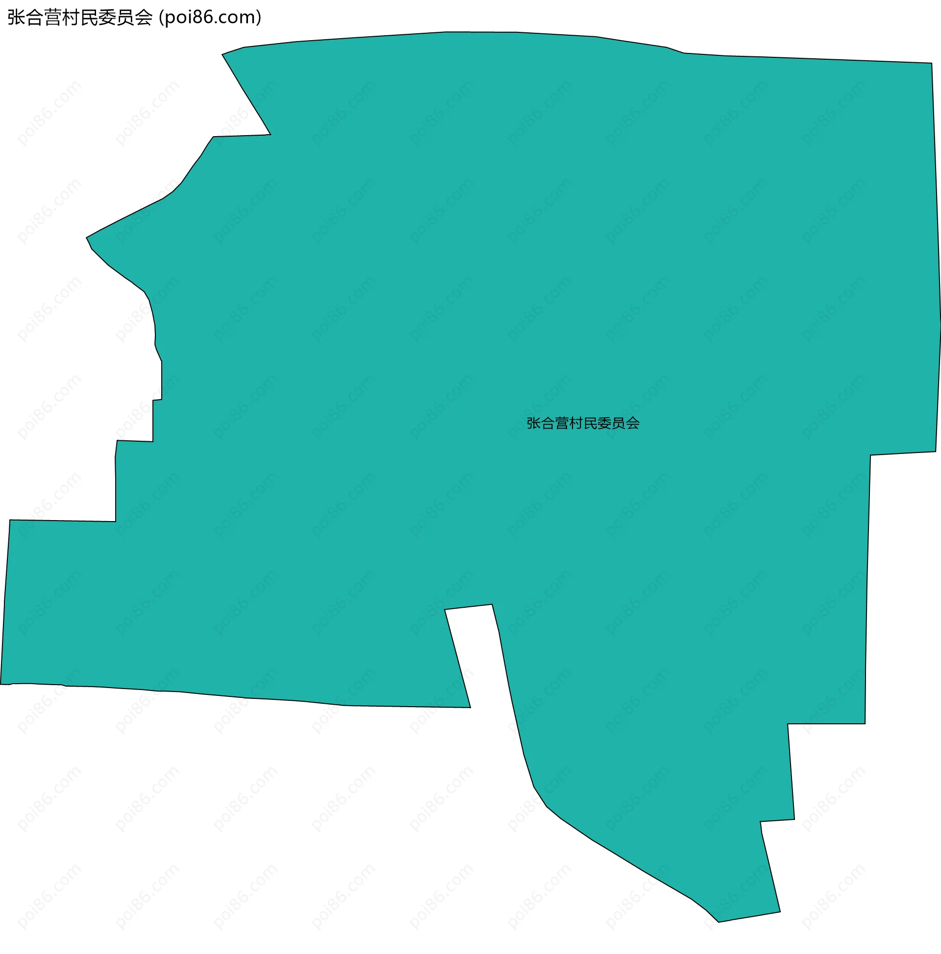 张合营村民委员会边界地图