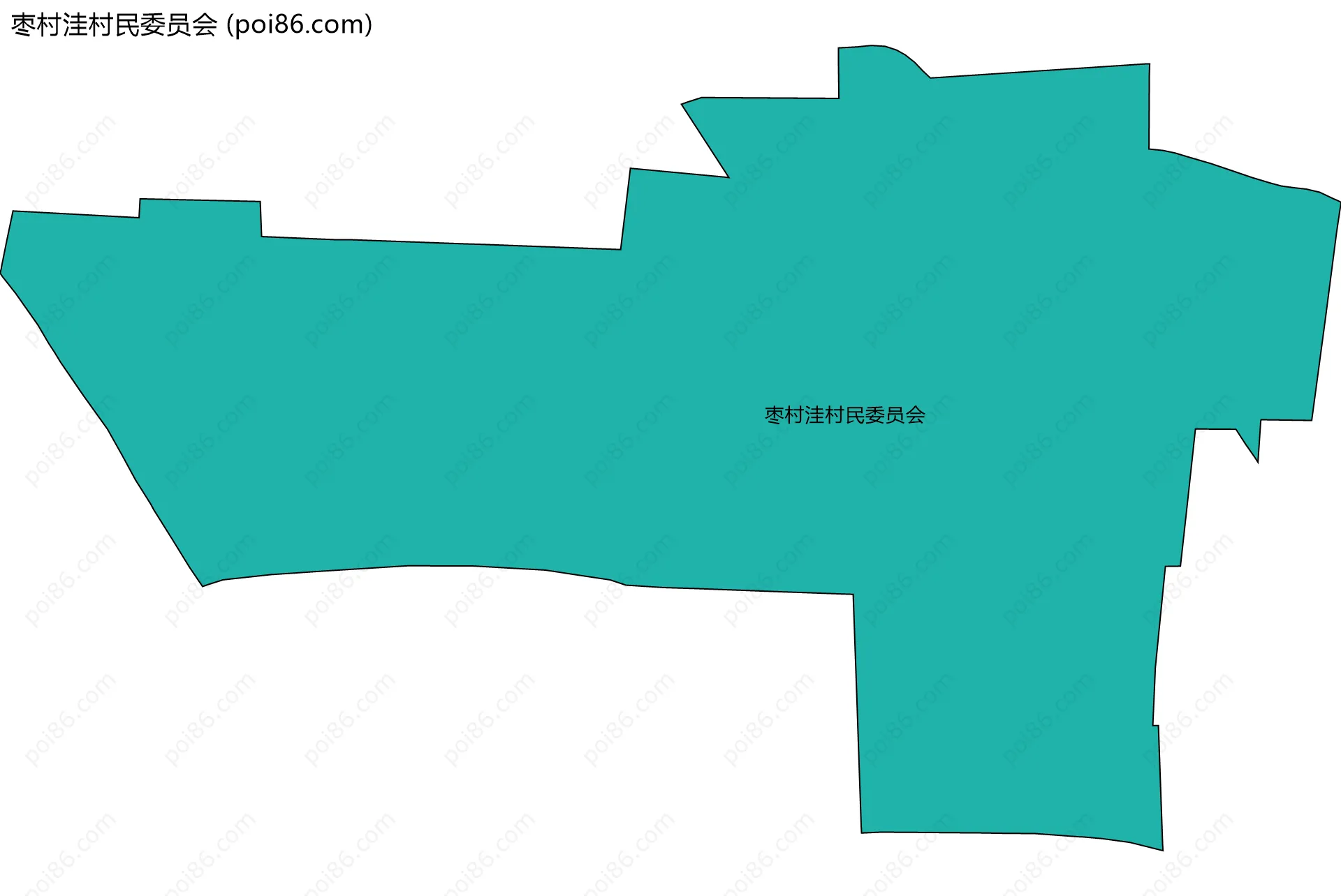 枣村洼村民委员会边界地图