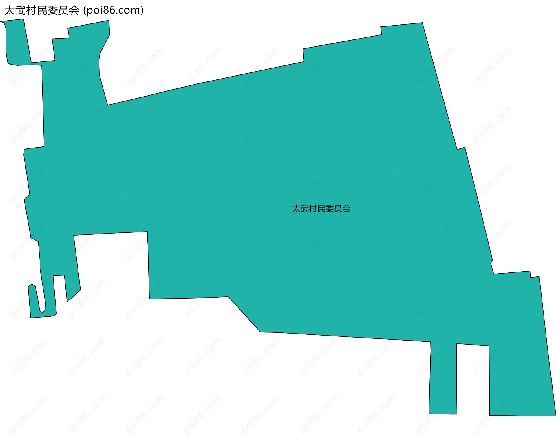 太武村民委员会边界地图