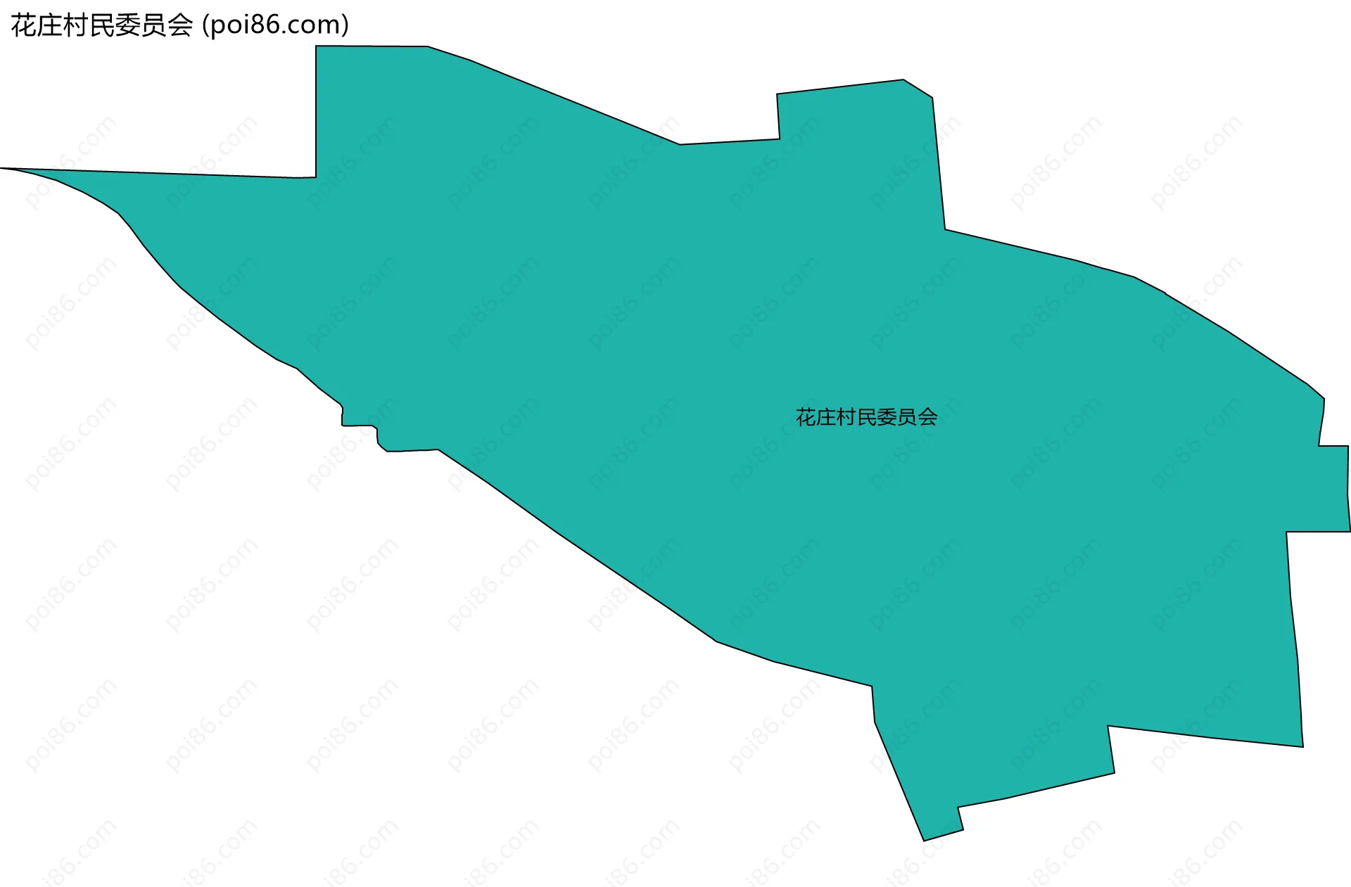 花庄村民委员会边界地图