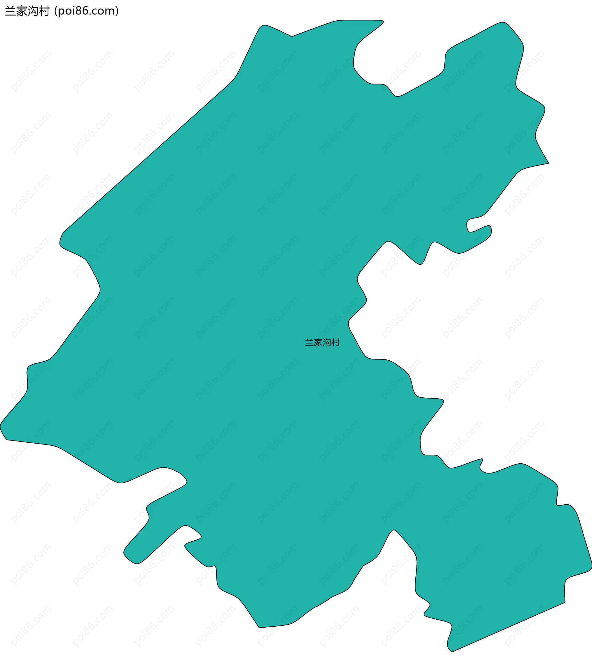 兰家沟村边界地图