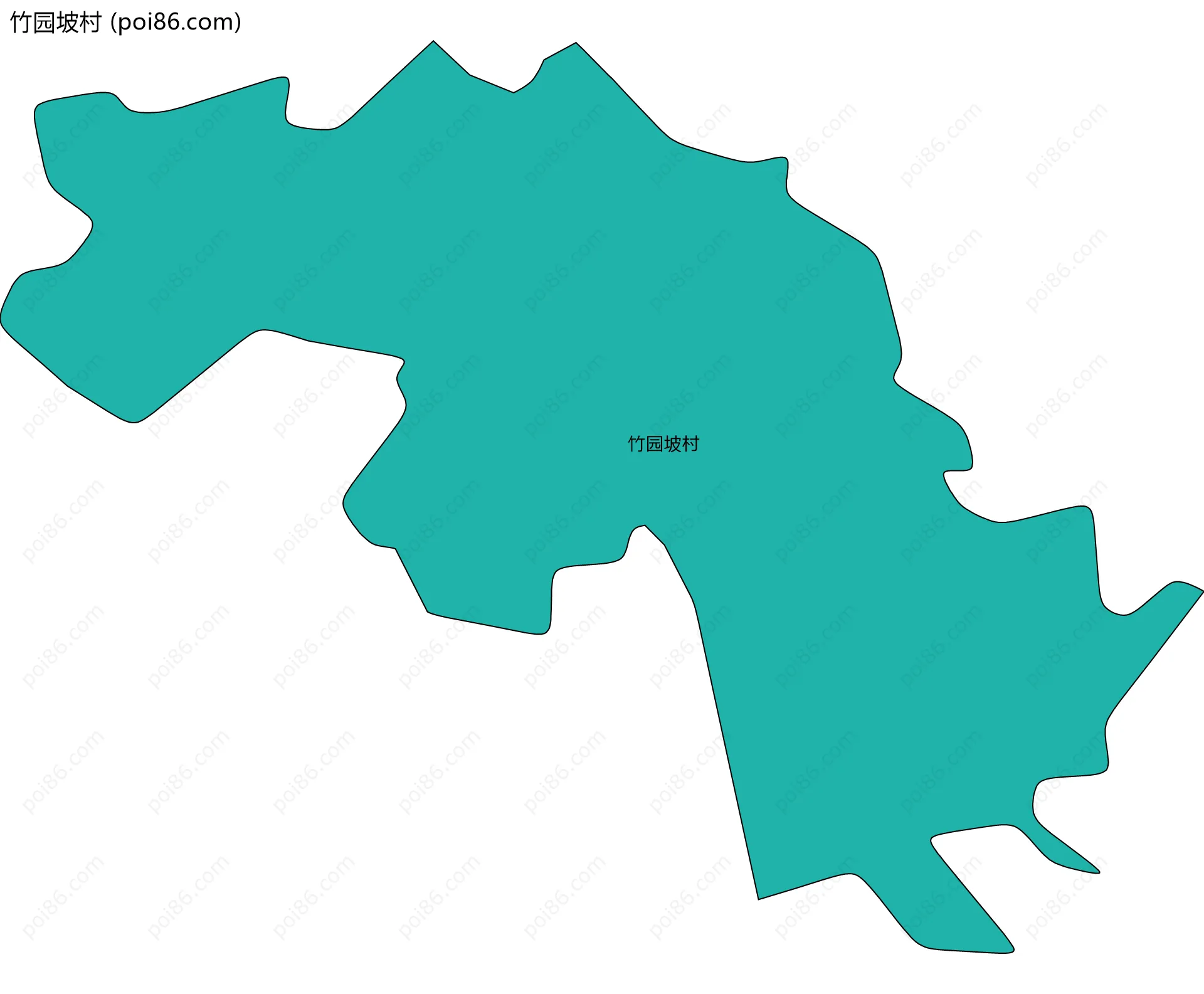 竹园坡村边界地图