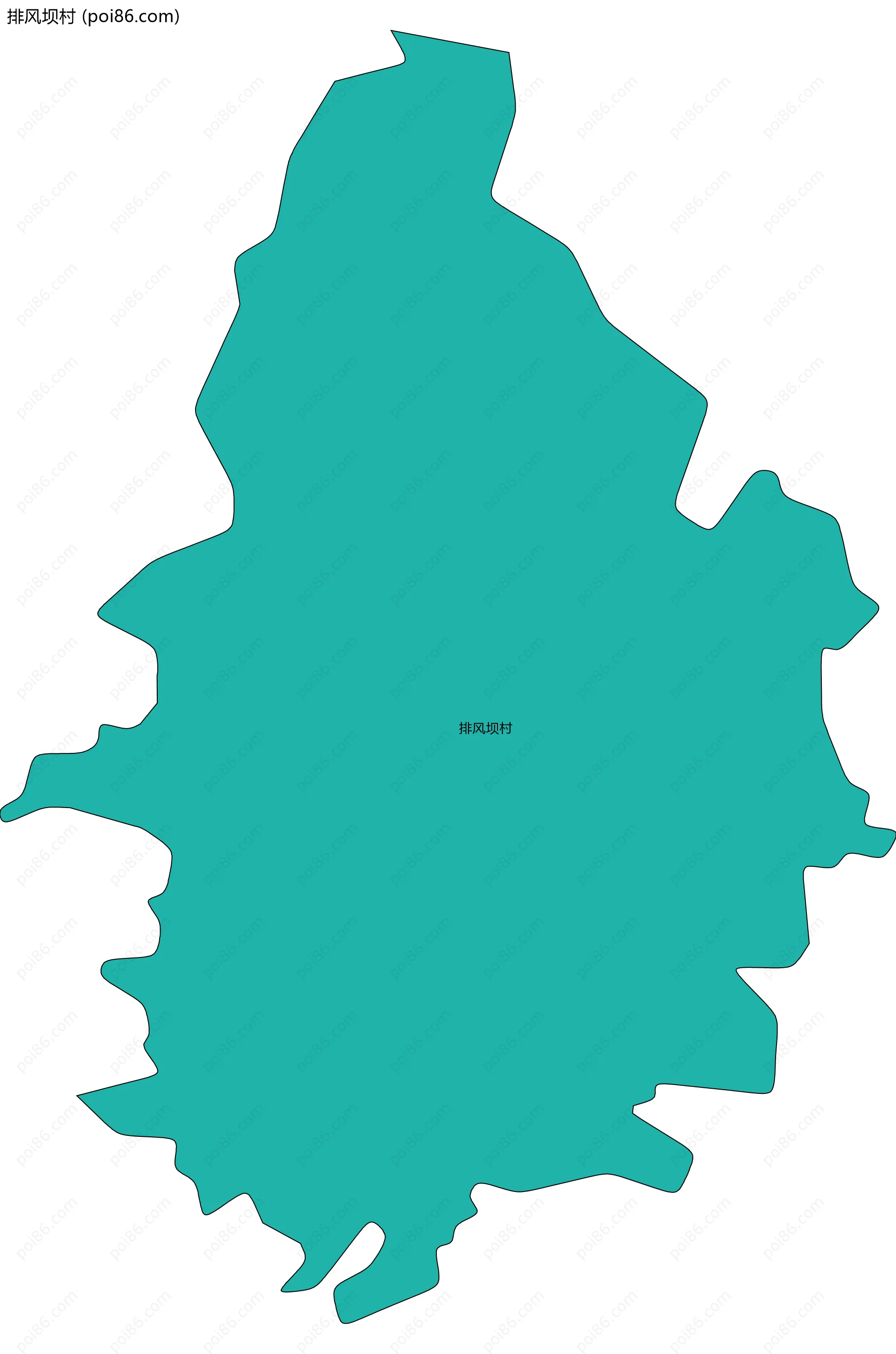 排风坝村边界地图