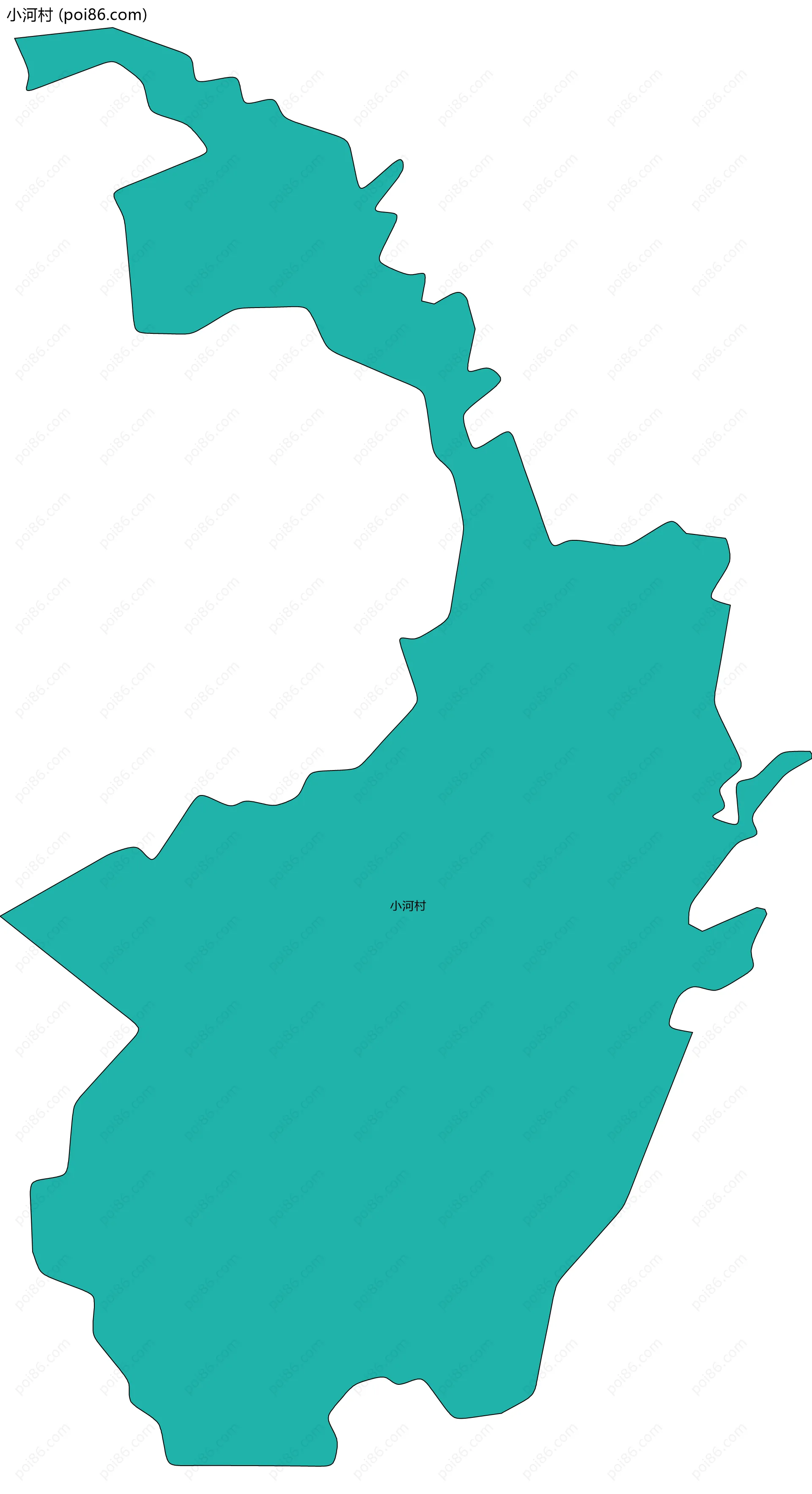 小河村边界地图