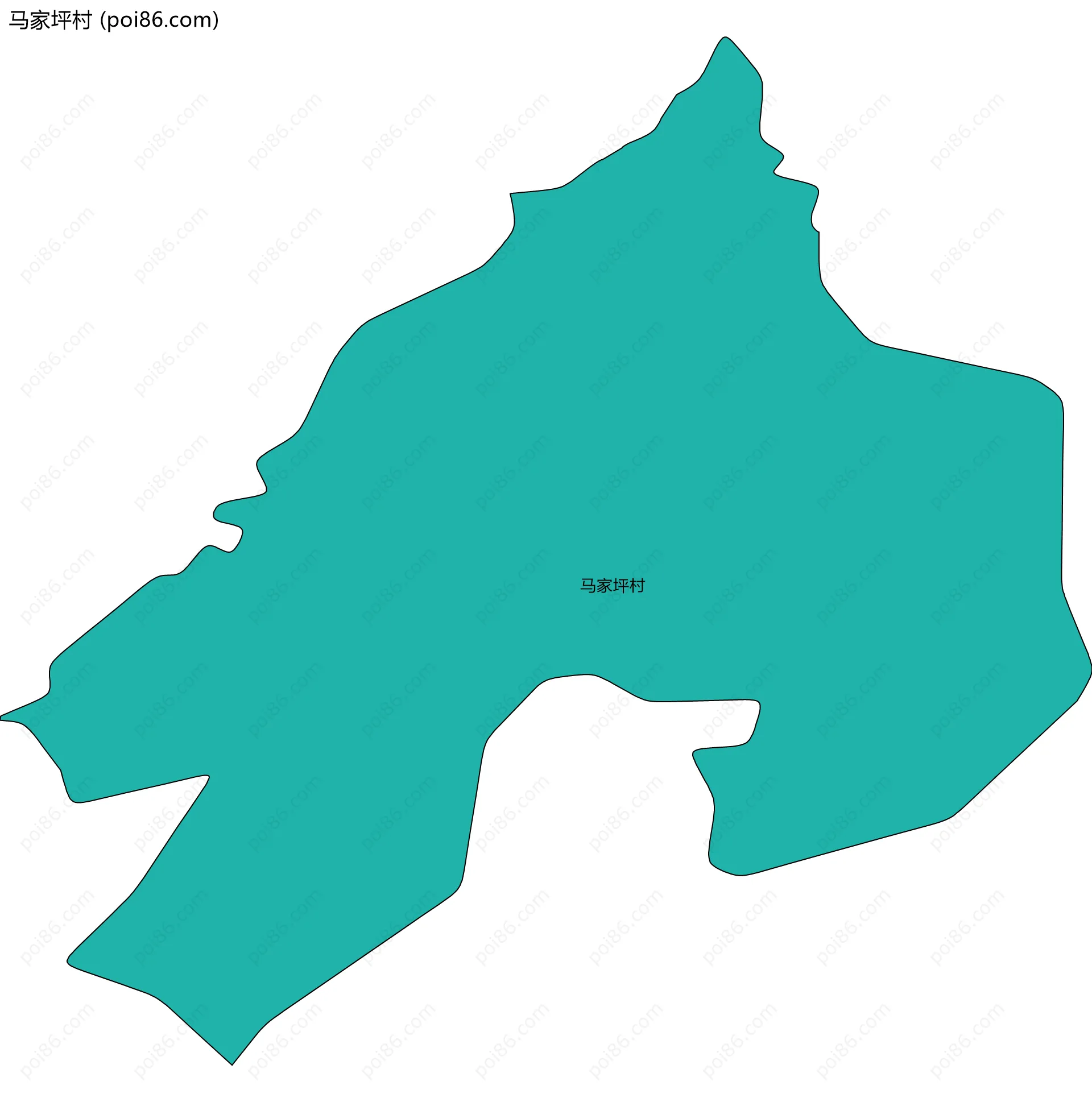 马家坪村边界地图