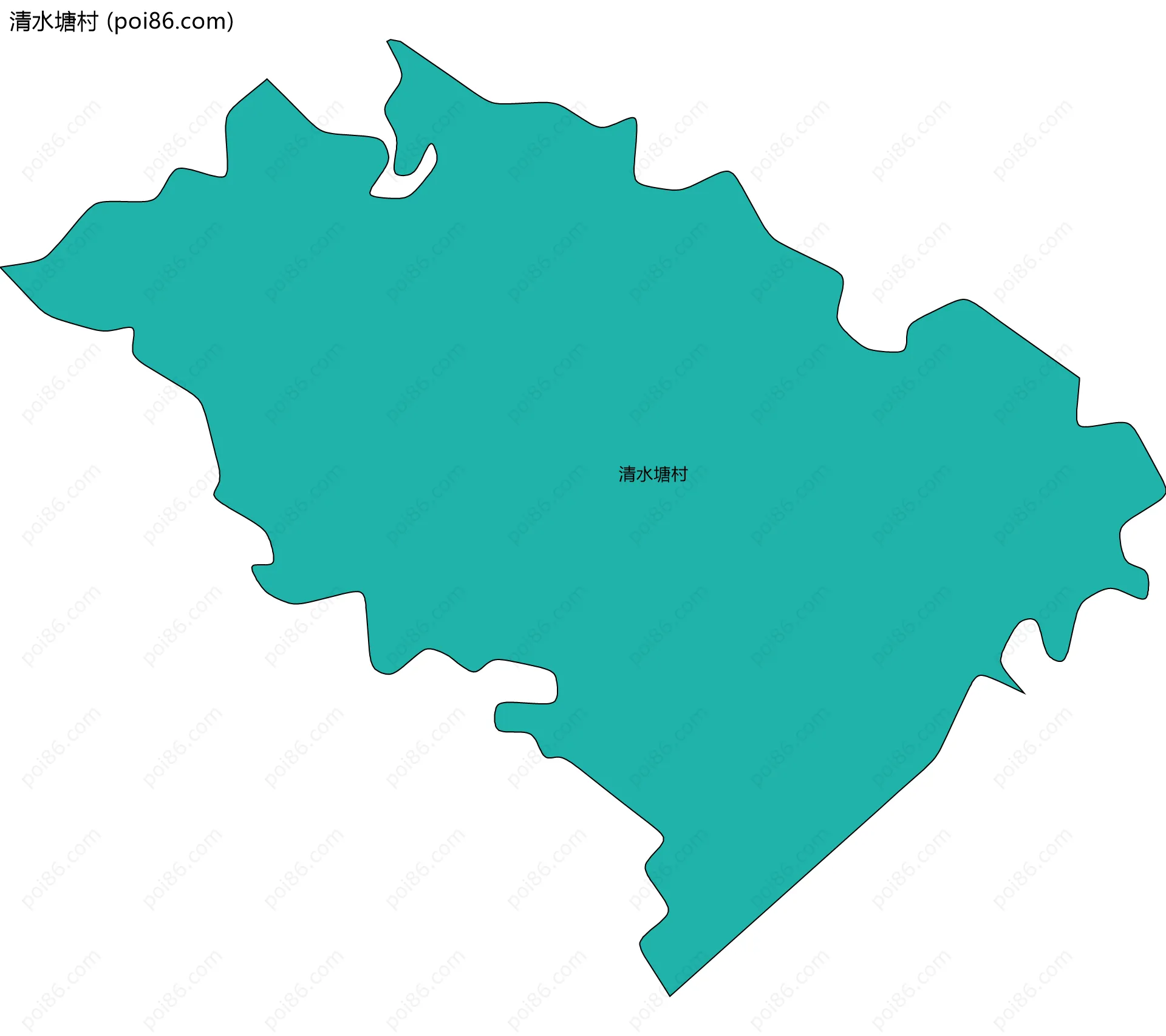 清水塘村边界地图