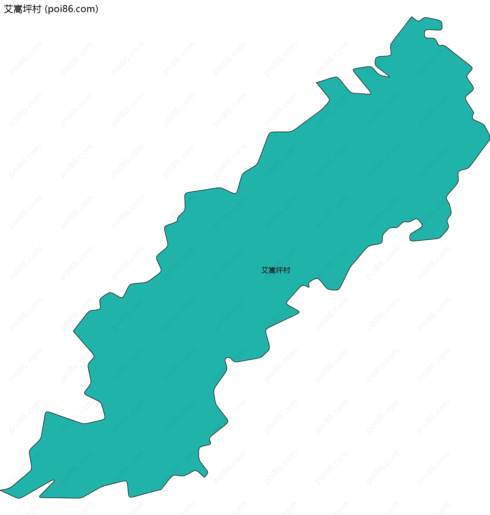 艾嵩坪村边界地图