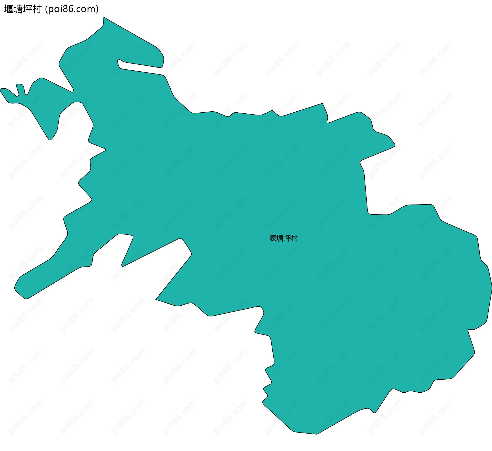 堰塘坪村边界地图