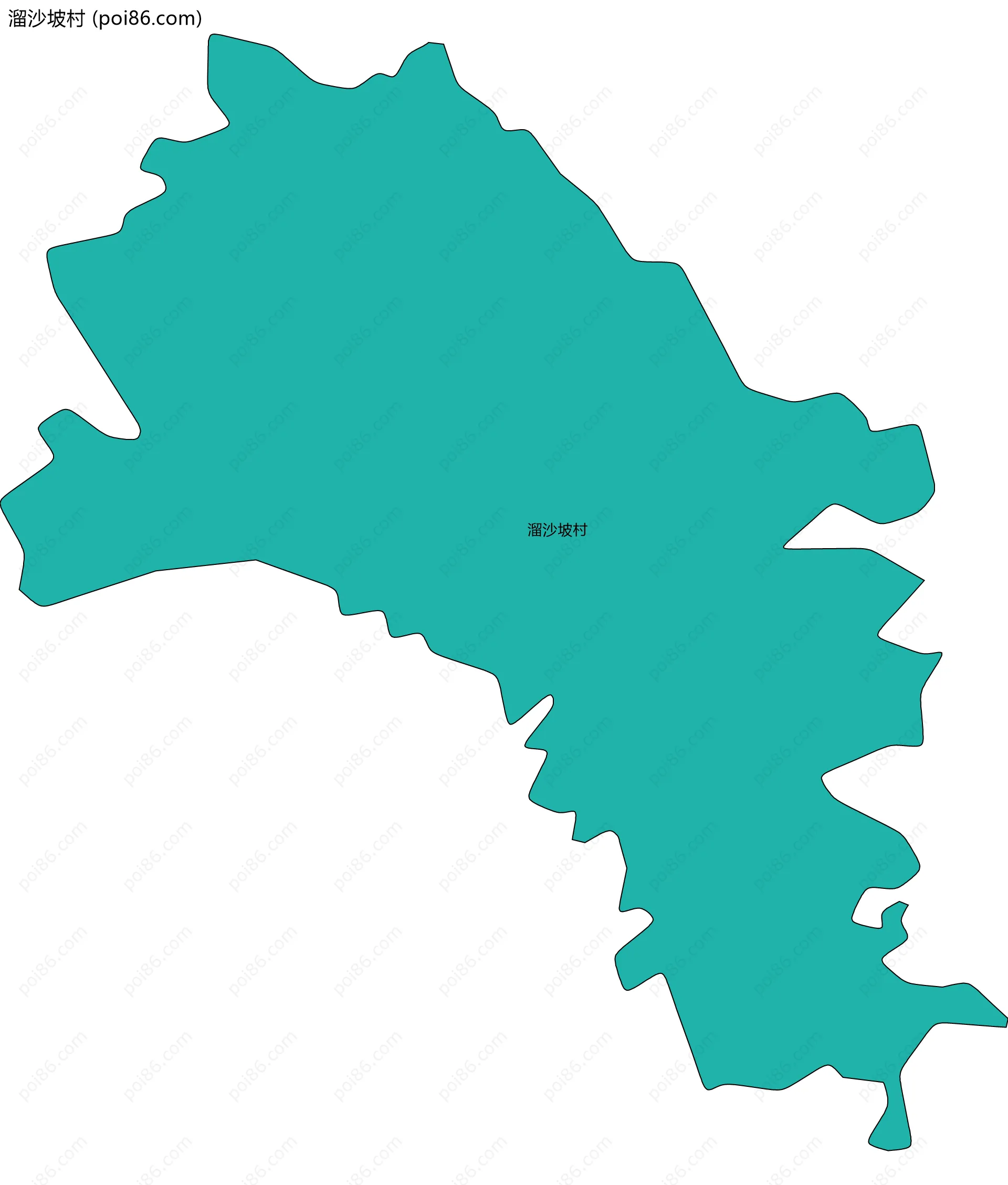 溜沙坡村边界地图