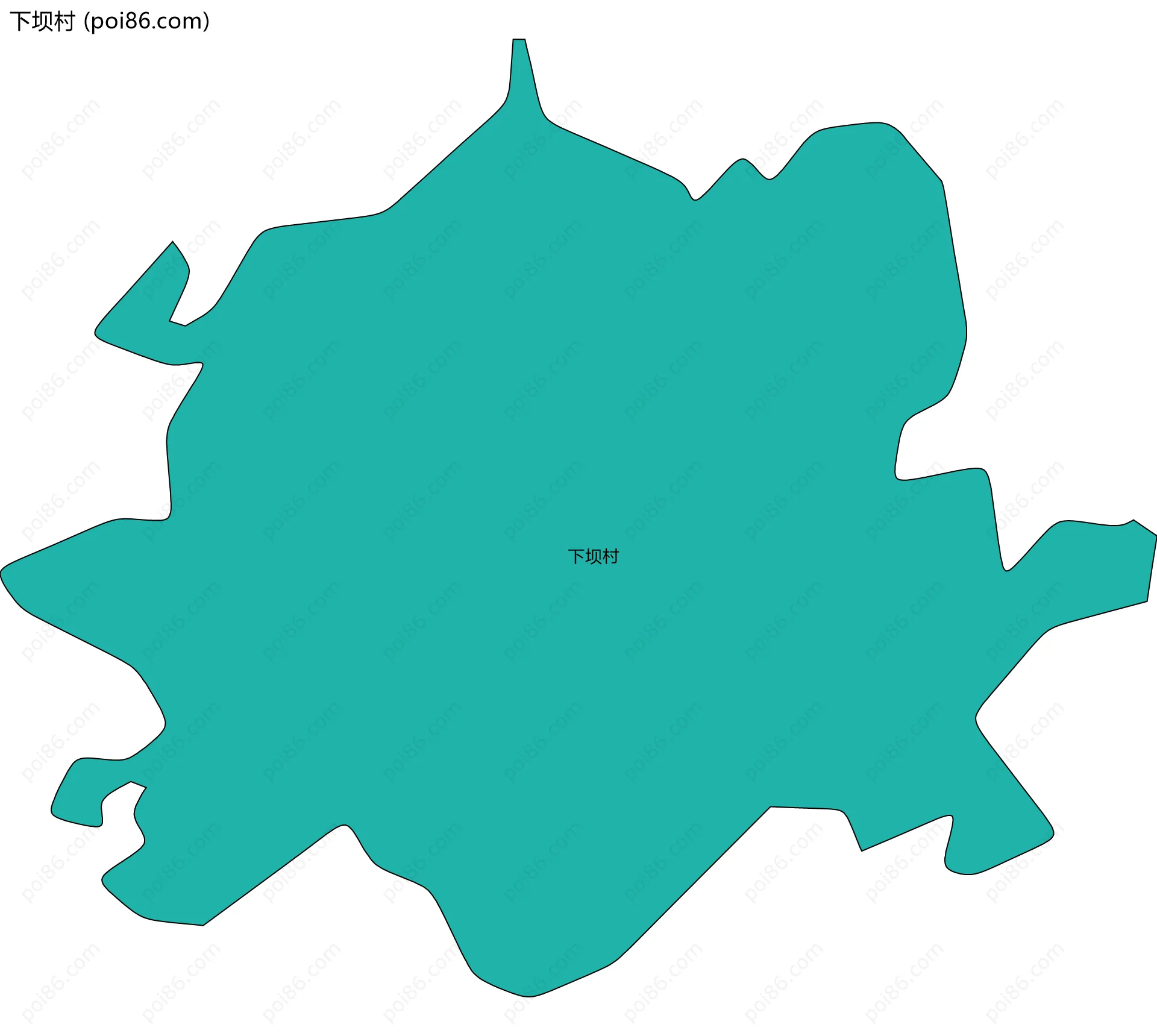 下坝村边界地图