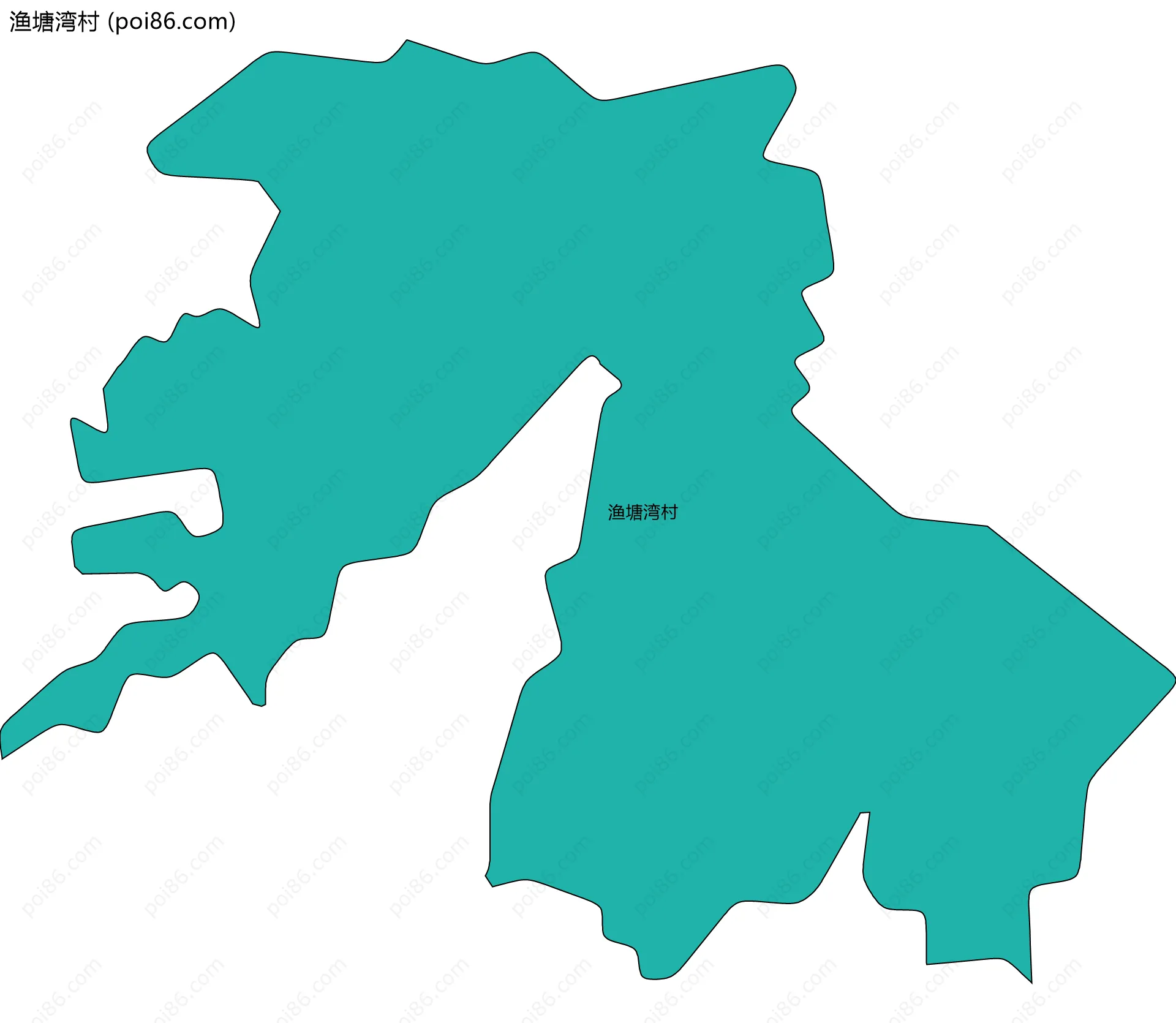 渔塘湾村边界地图