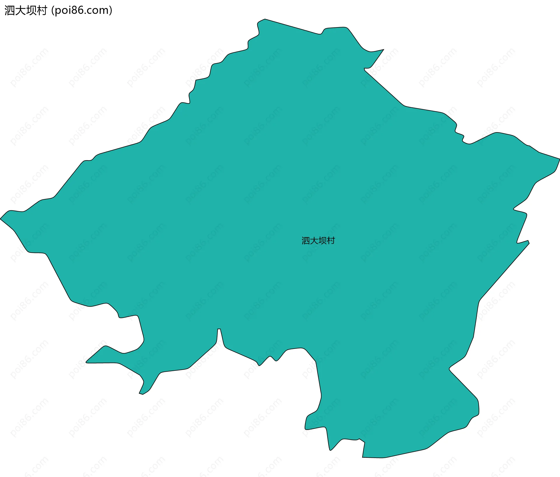 泗大坝村边界地图