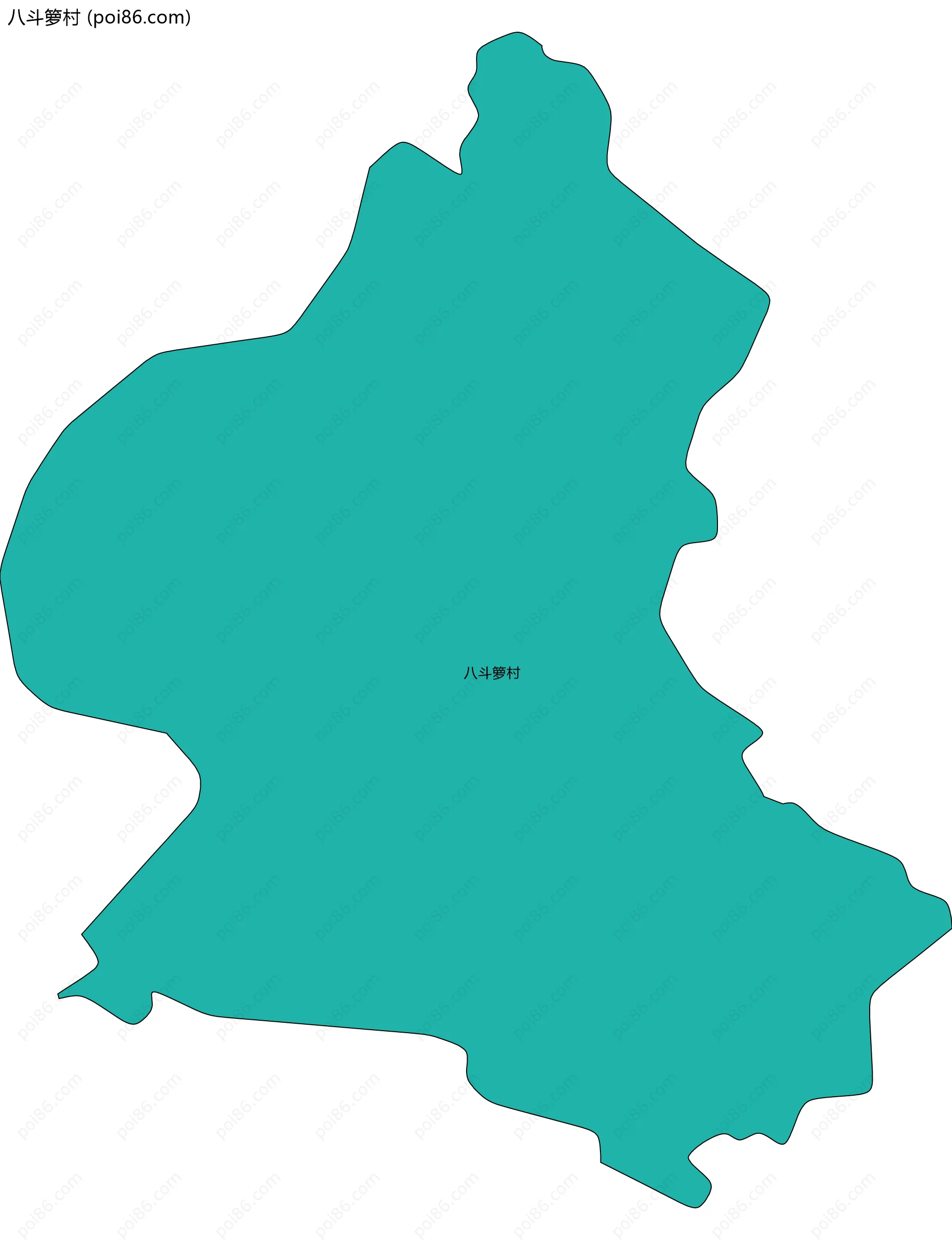 八斗箩村边界地图