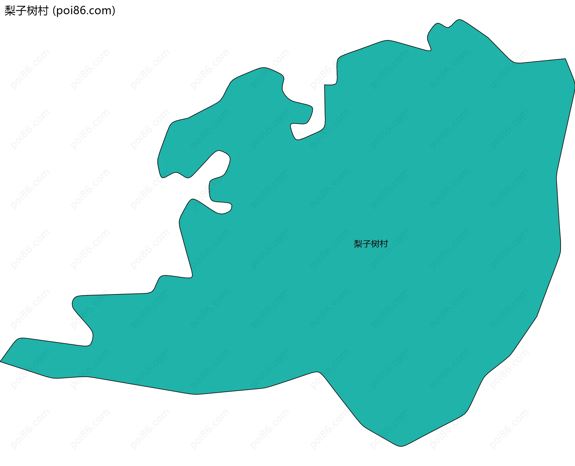 梨子树村边界地图