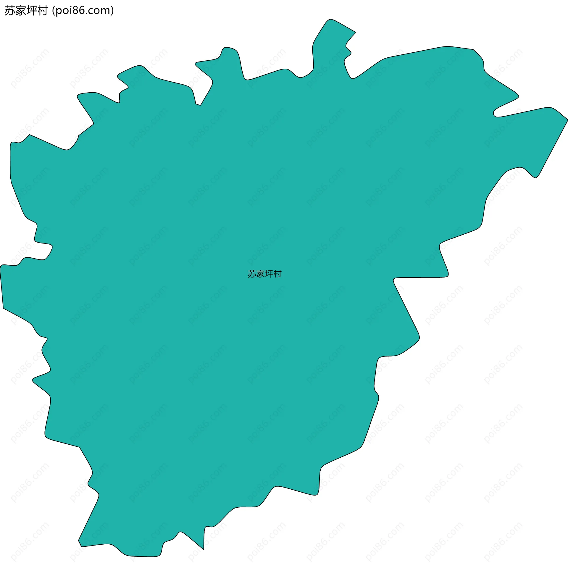 苏家坪村边界地图