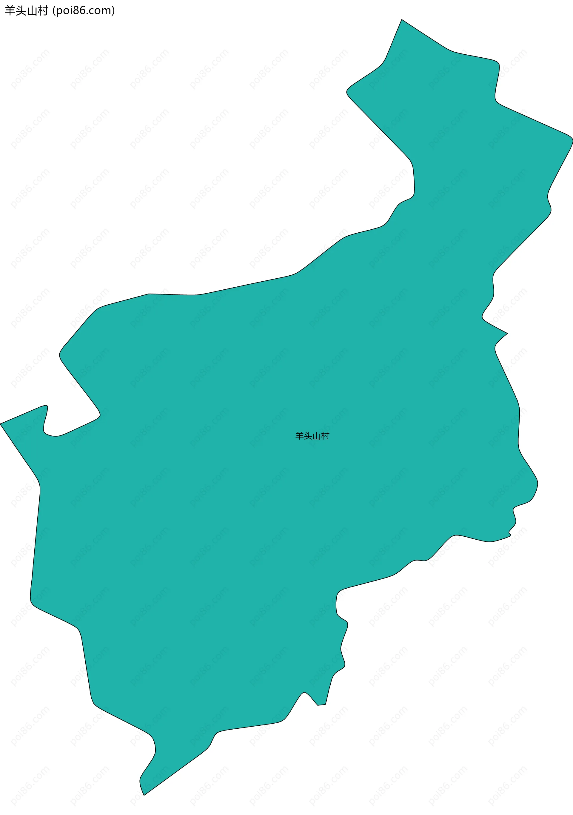 羊头山村边界地图