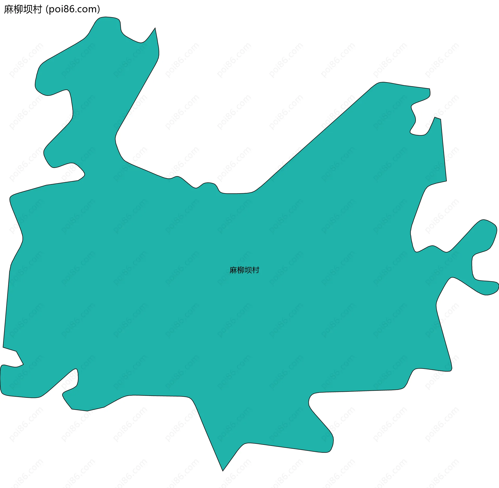 麻柳坝村边界地图