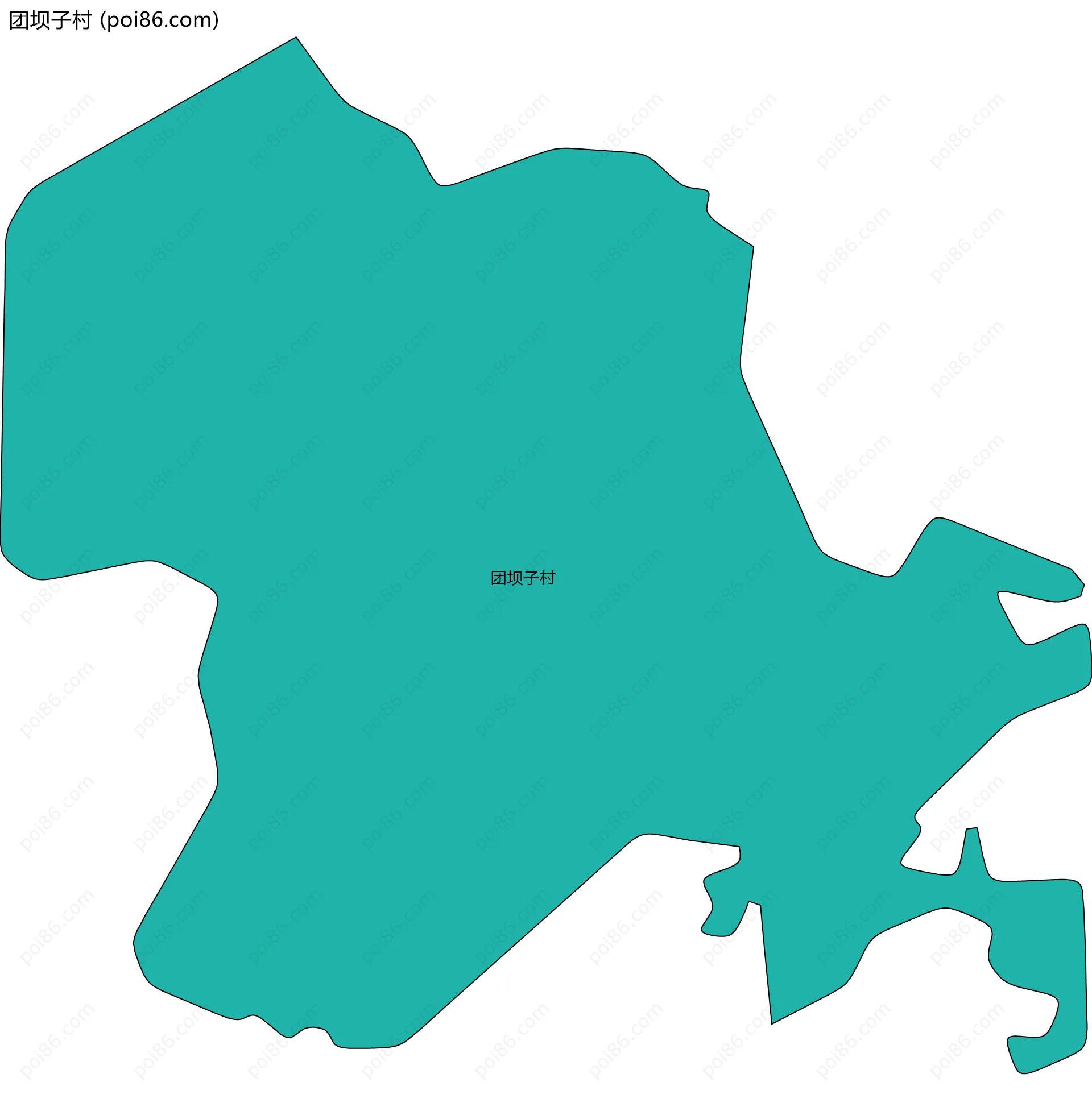 团坝子村边界地图