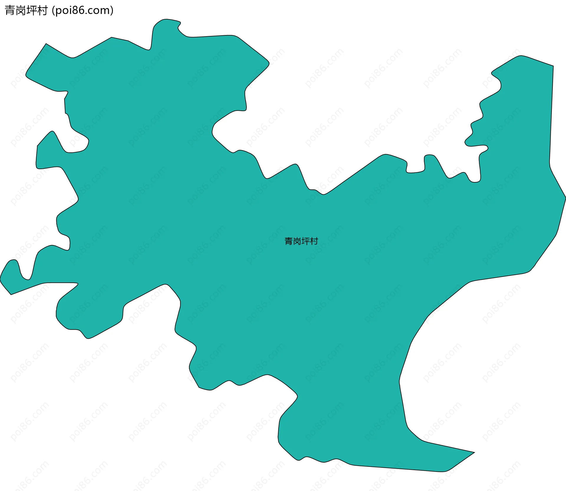 青岗坪村边界地图