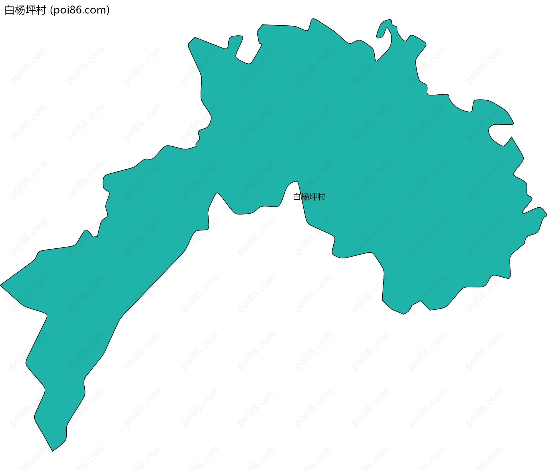 白杨坪村边界地图