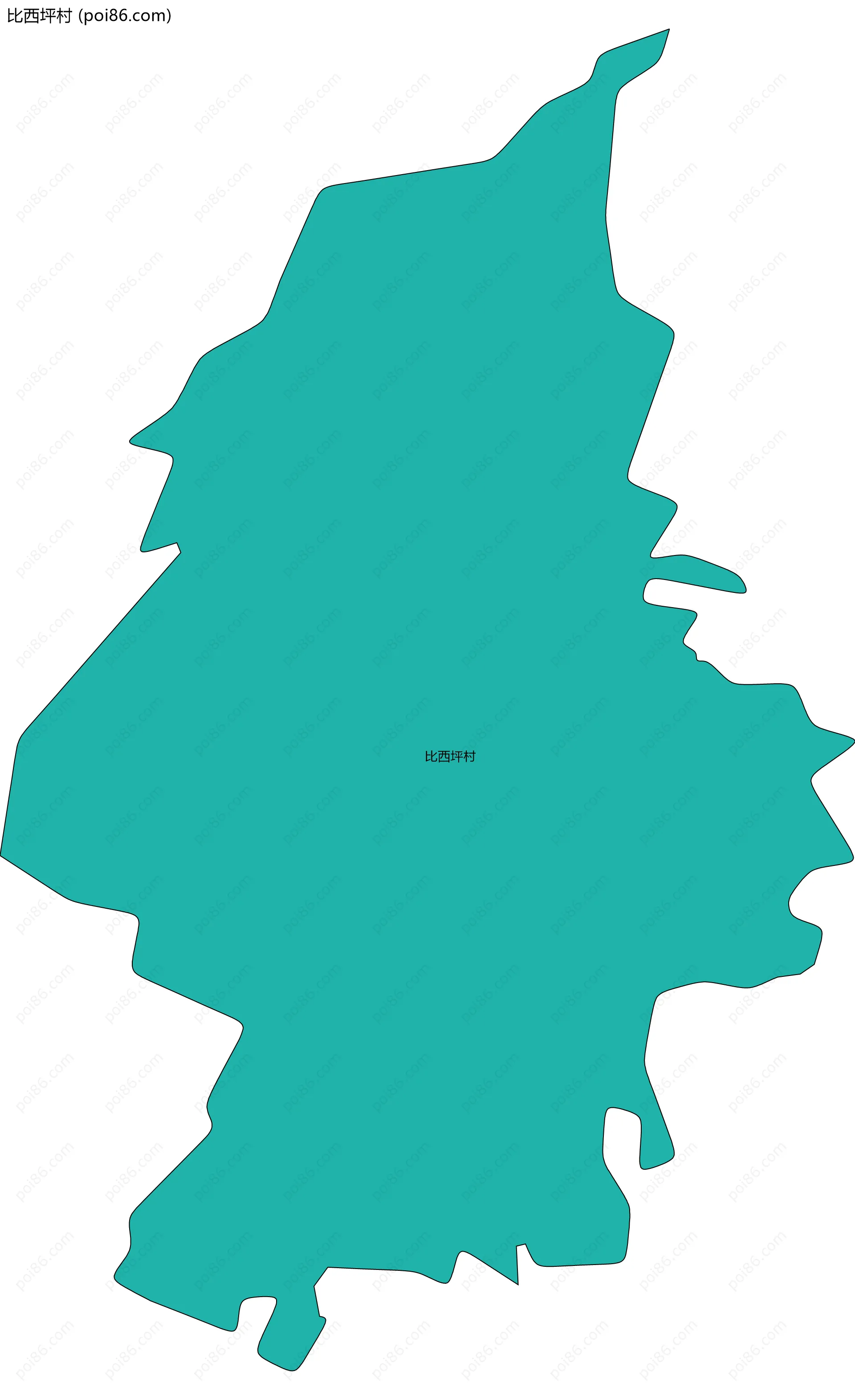 比西坪村边界地图