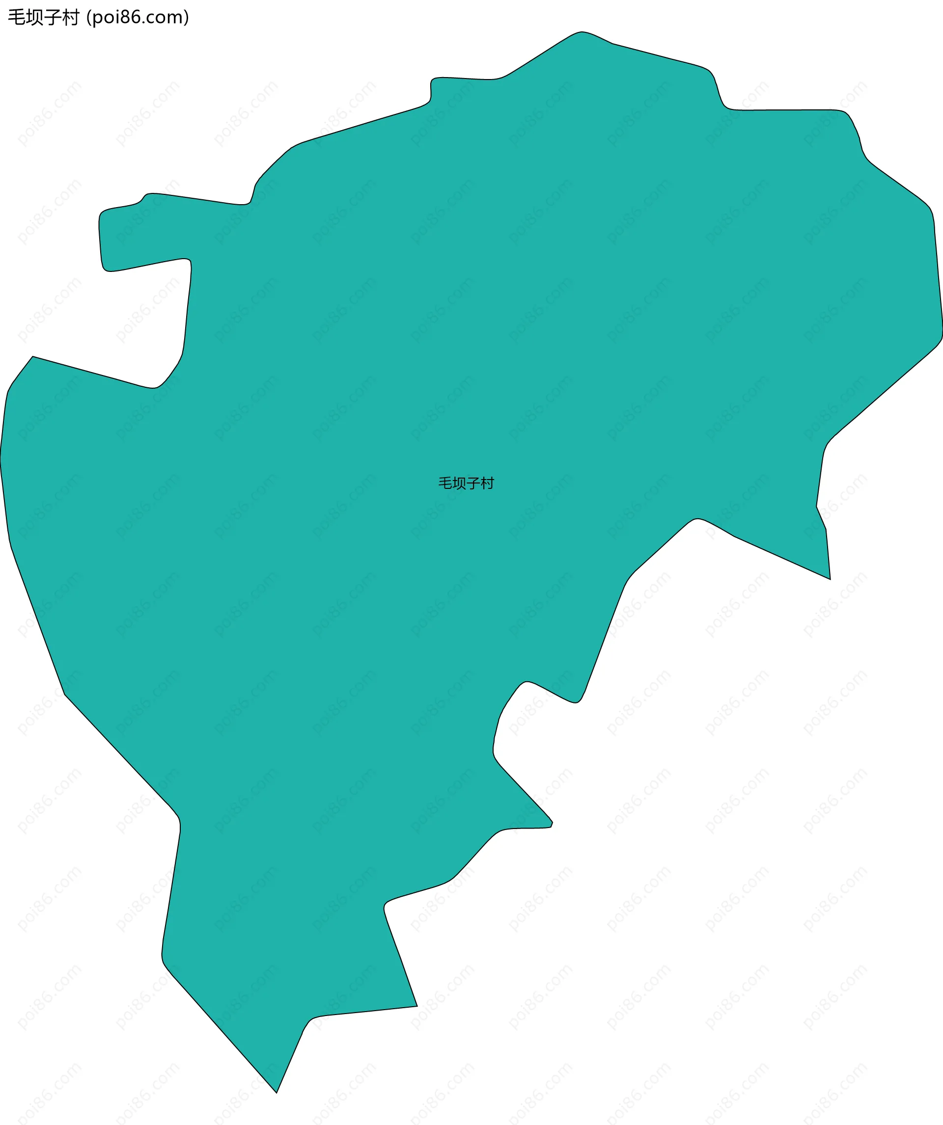 毛坝子村边界地图