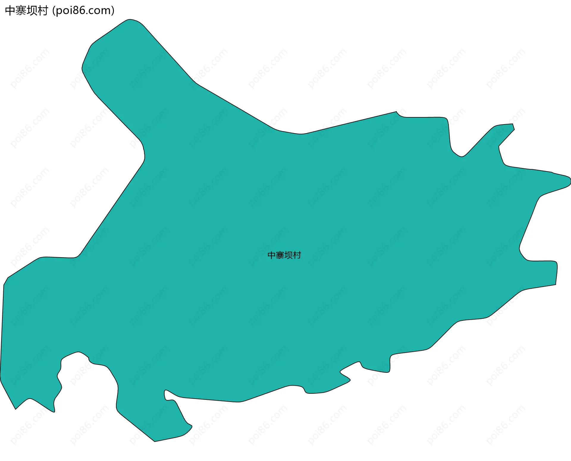 中寨坝村边界地图