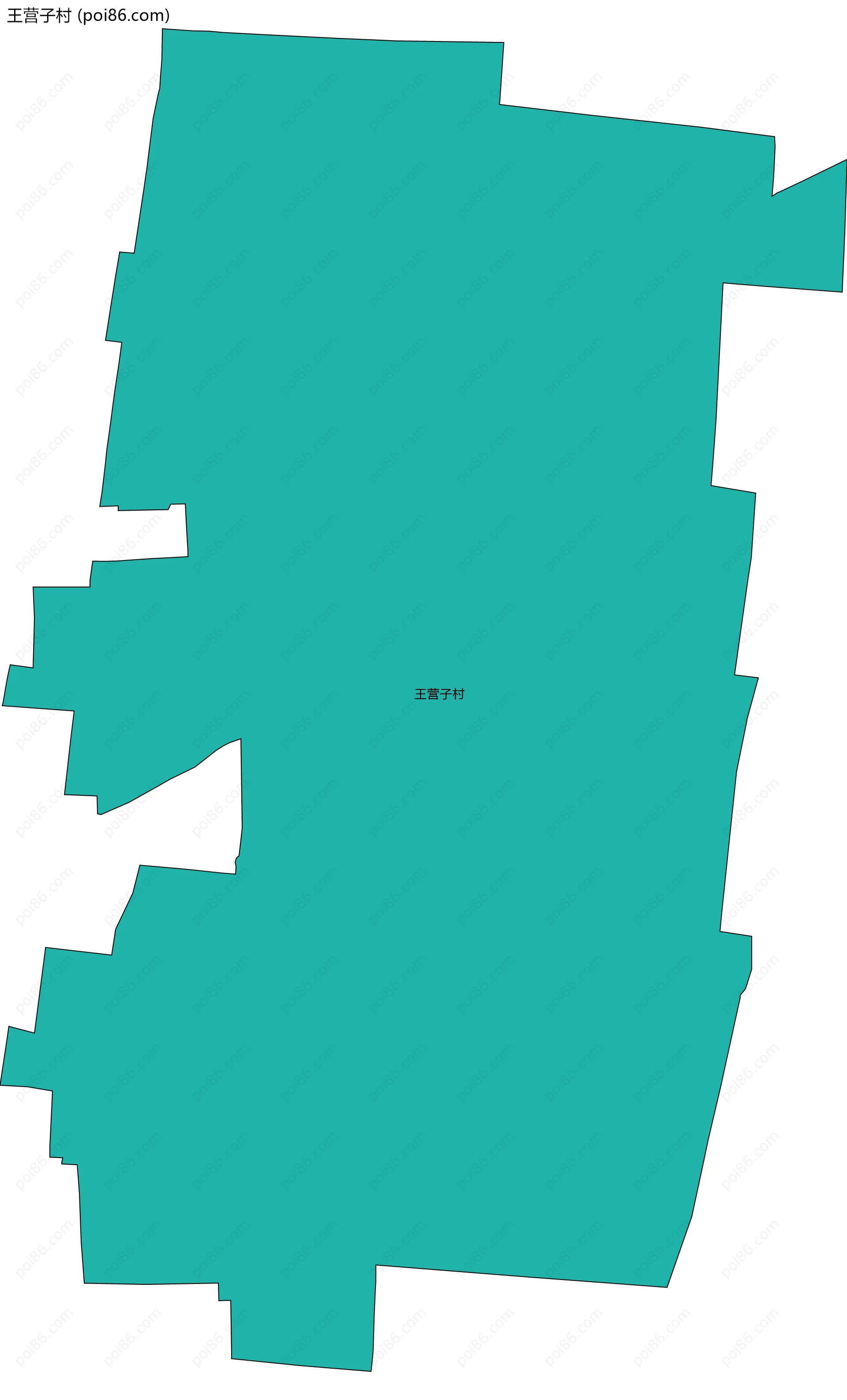 王营子村边界地图