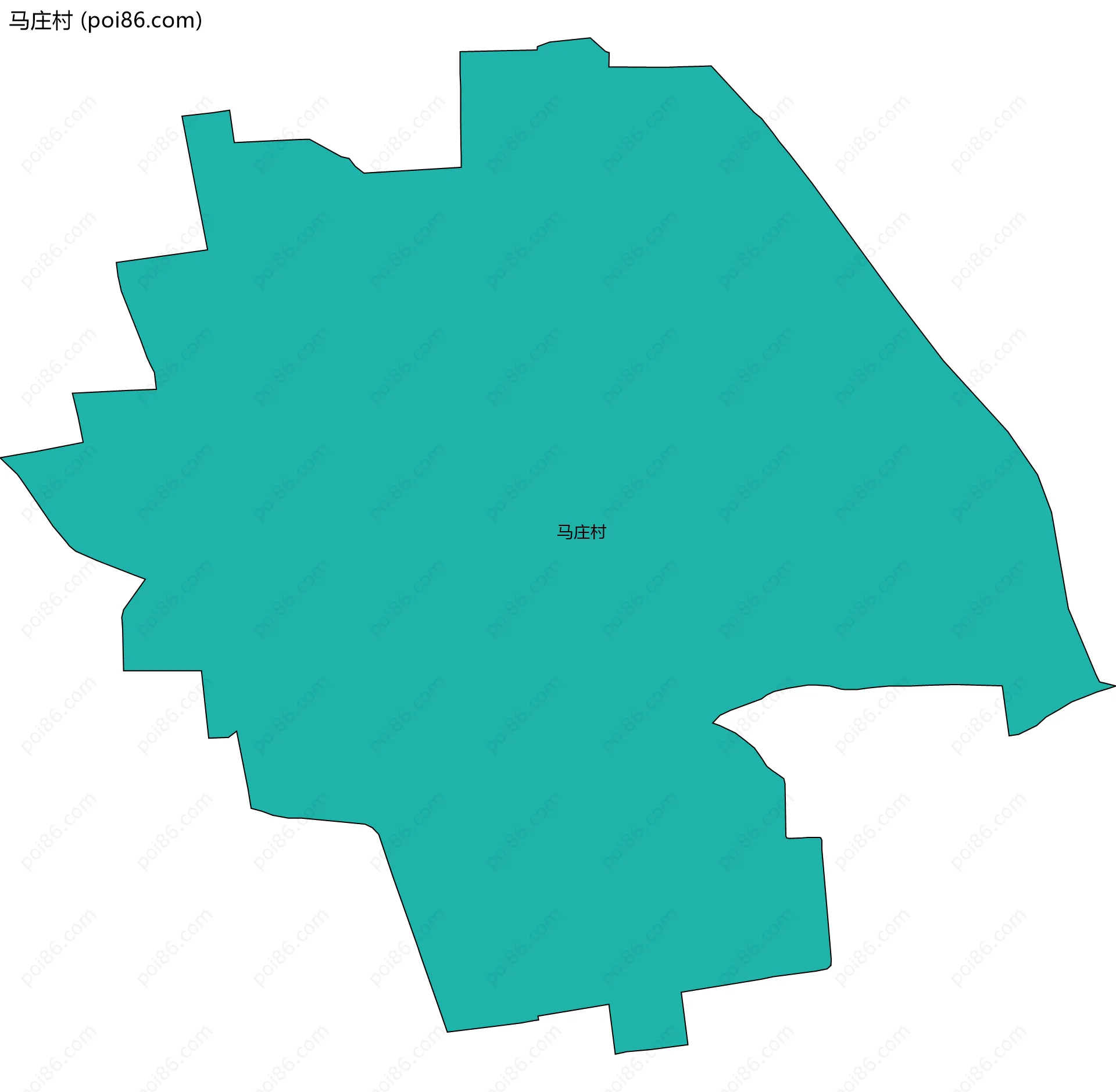 马庄村边界地图