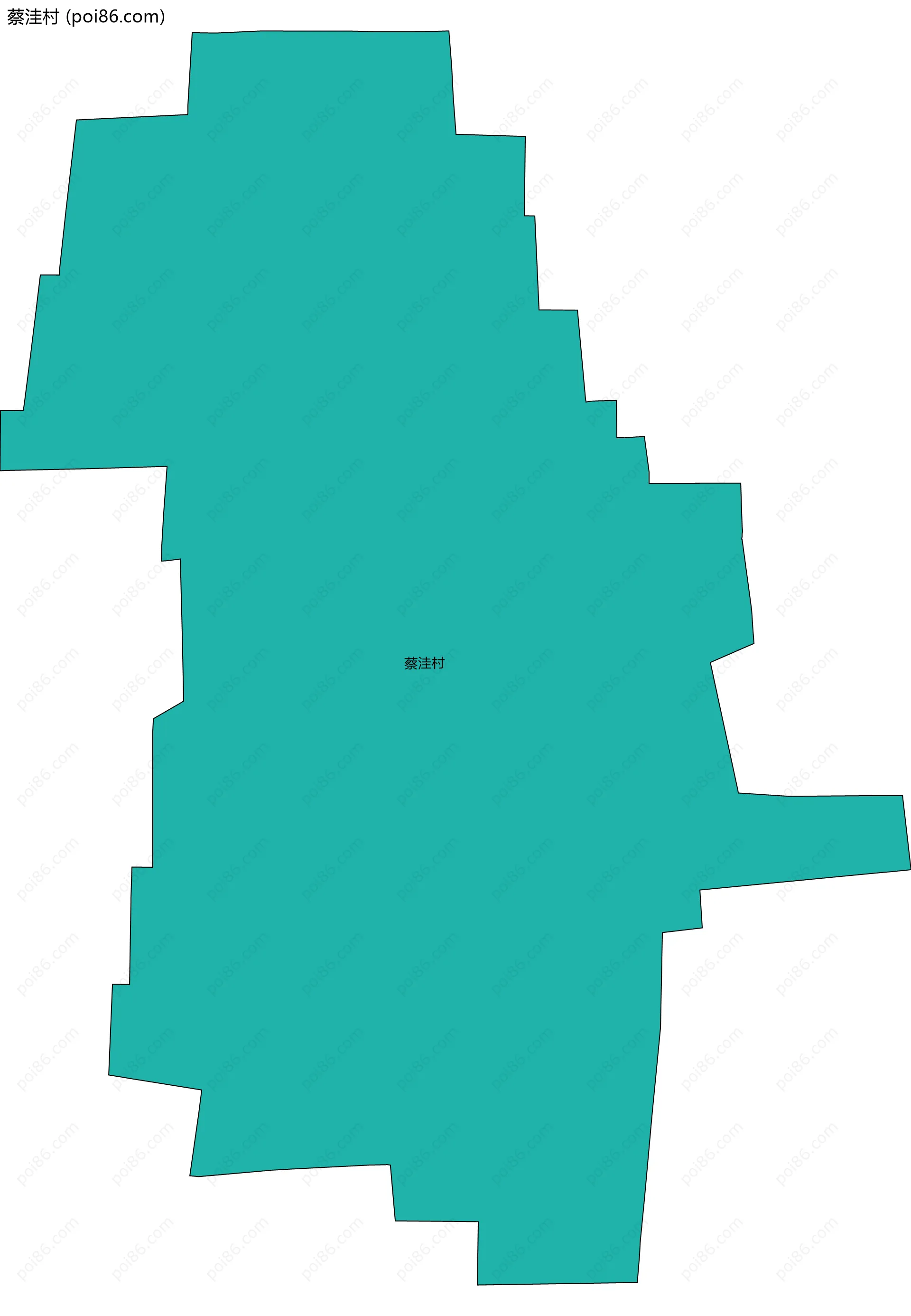 蔡洼村边界地图