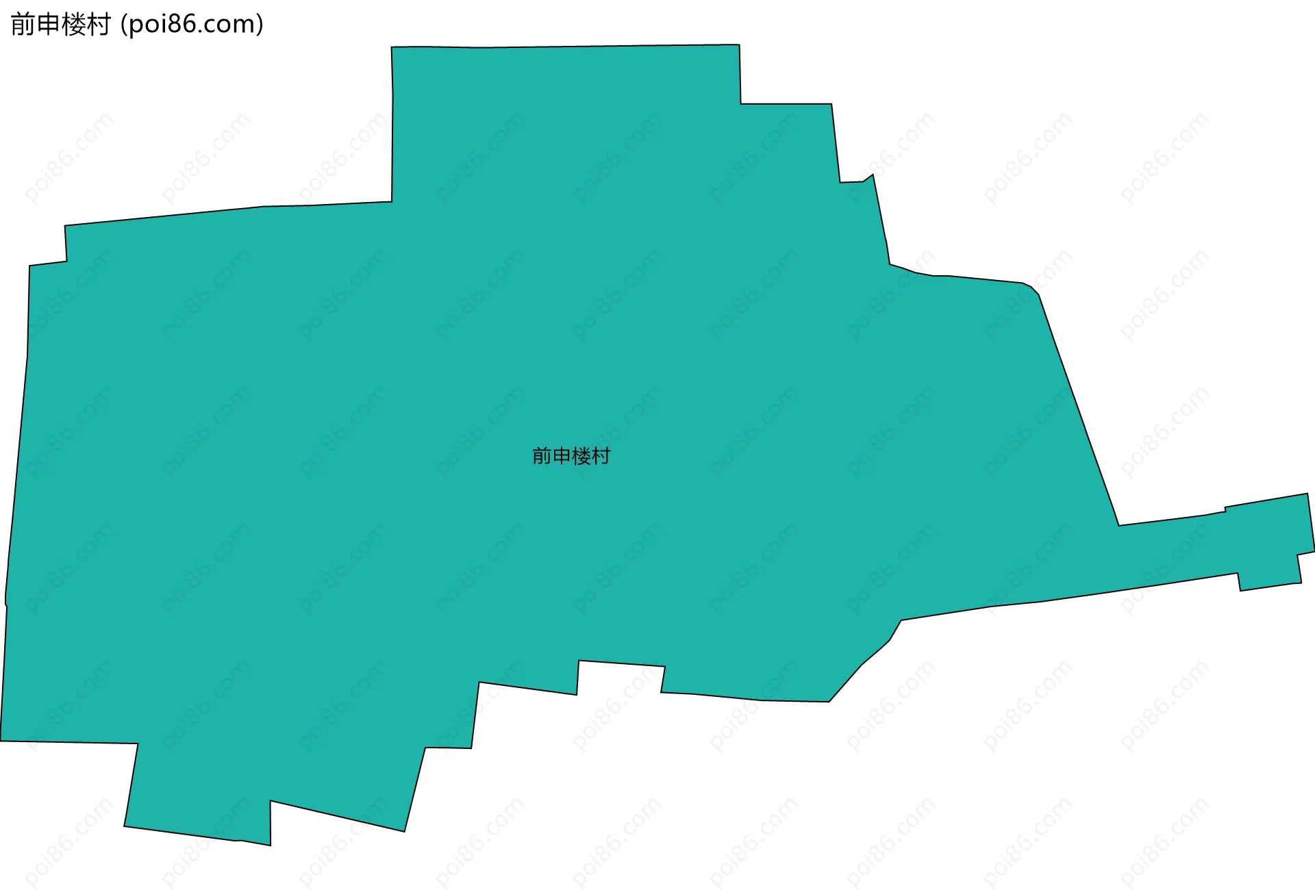 前申楼村边界地图