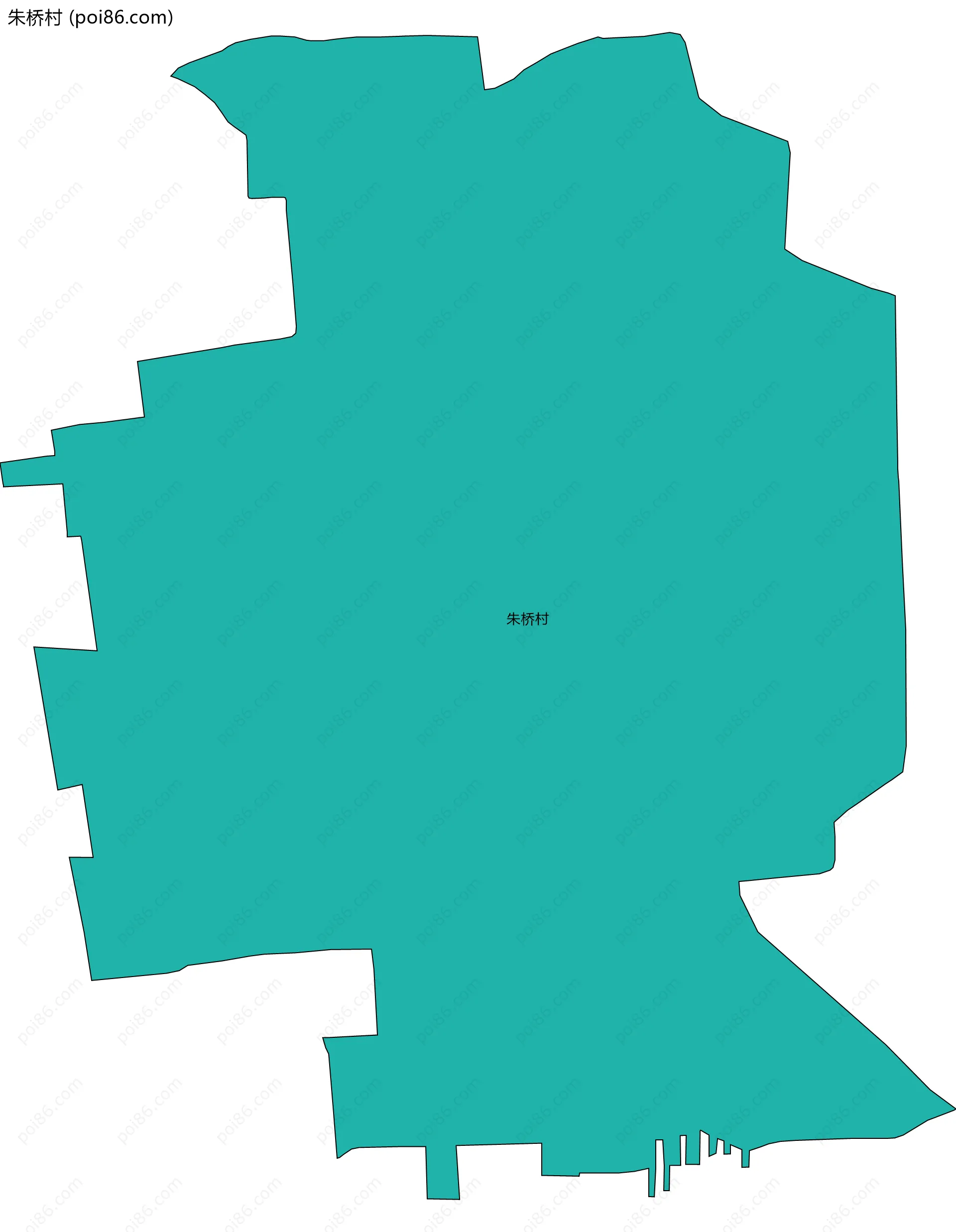 朱桥村边界地图