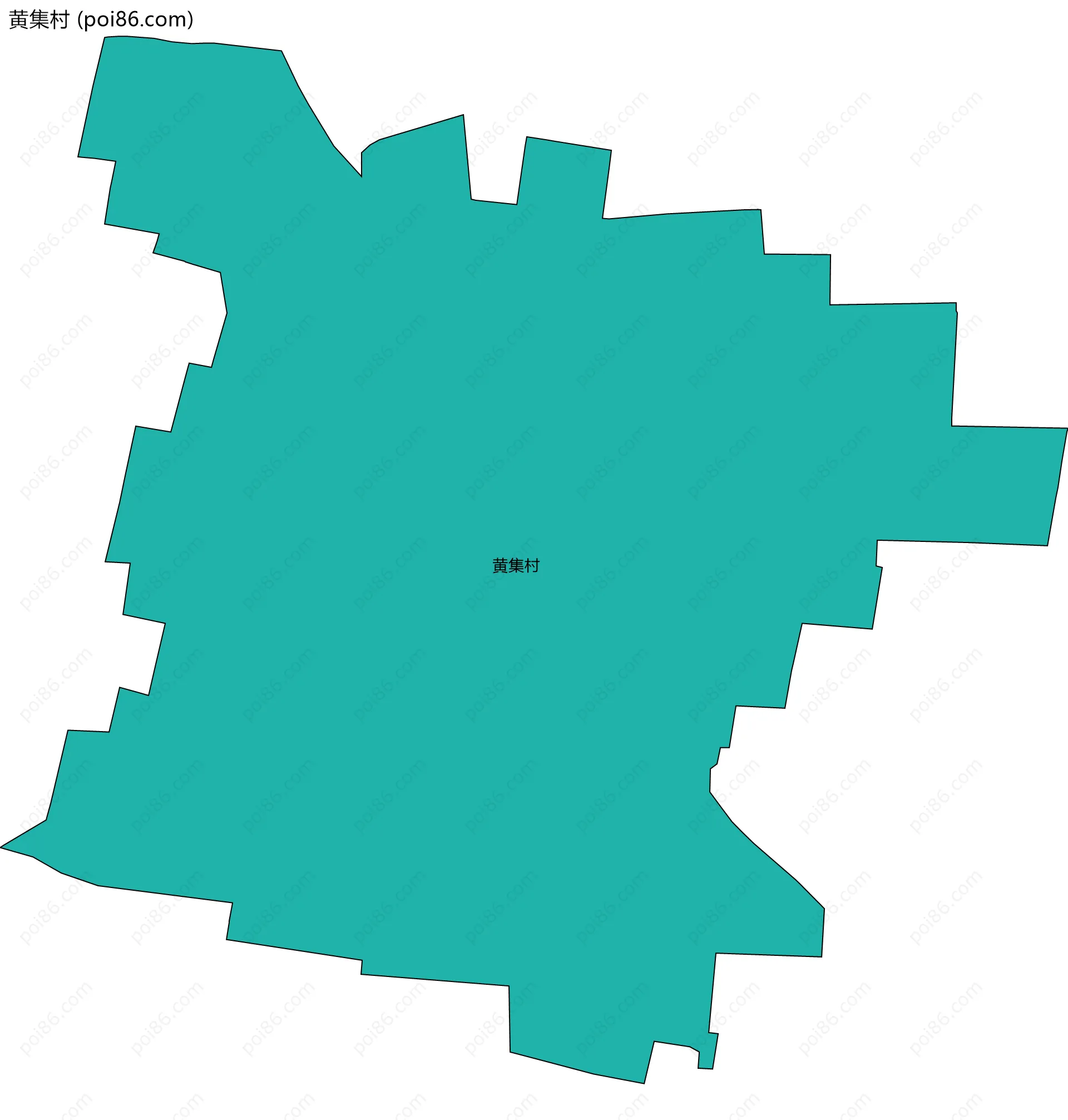 黄集村边界地图