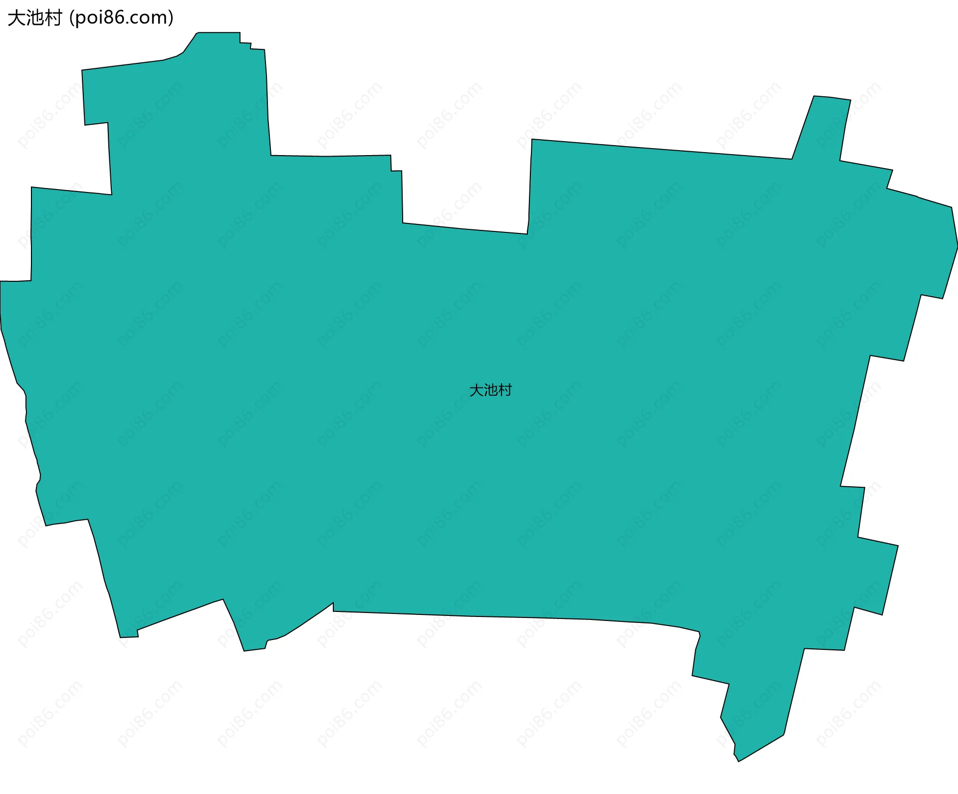 大池村边界地图