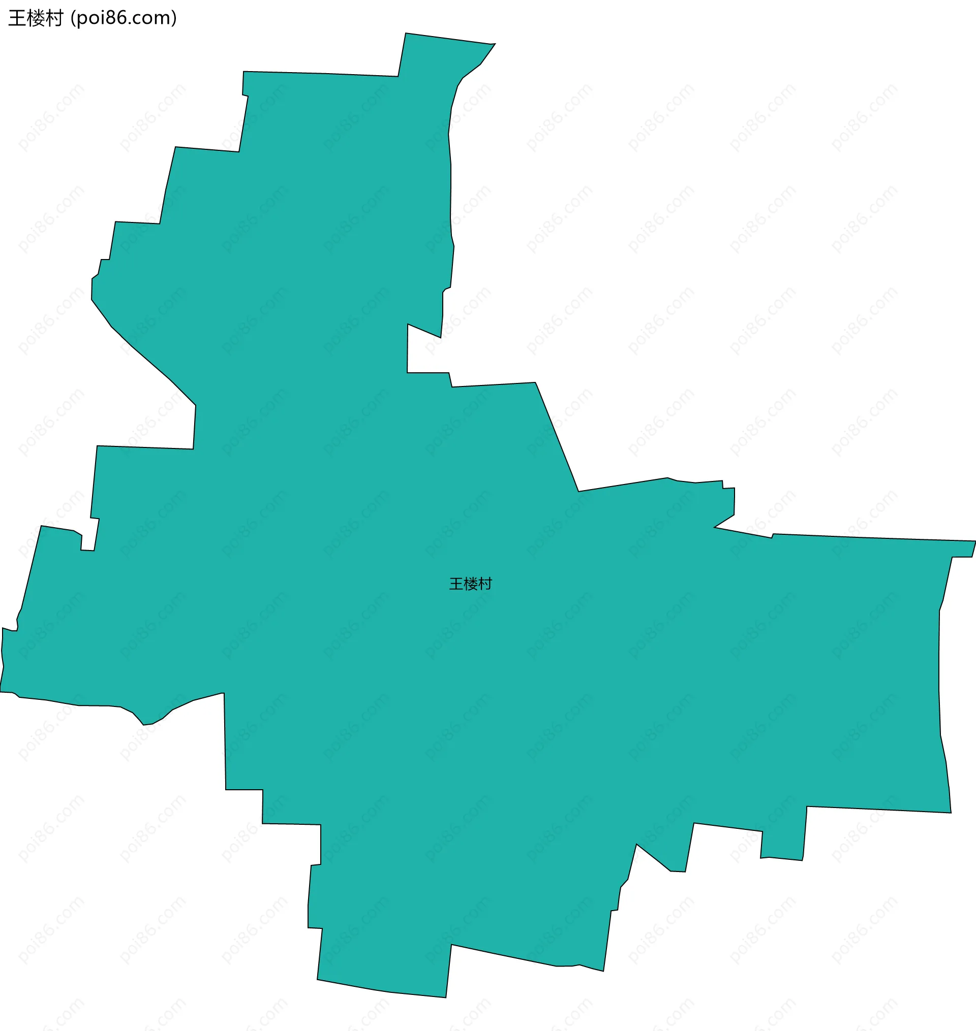 王楼村边界地图