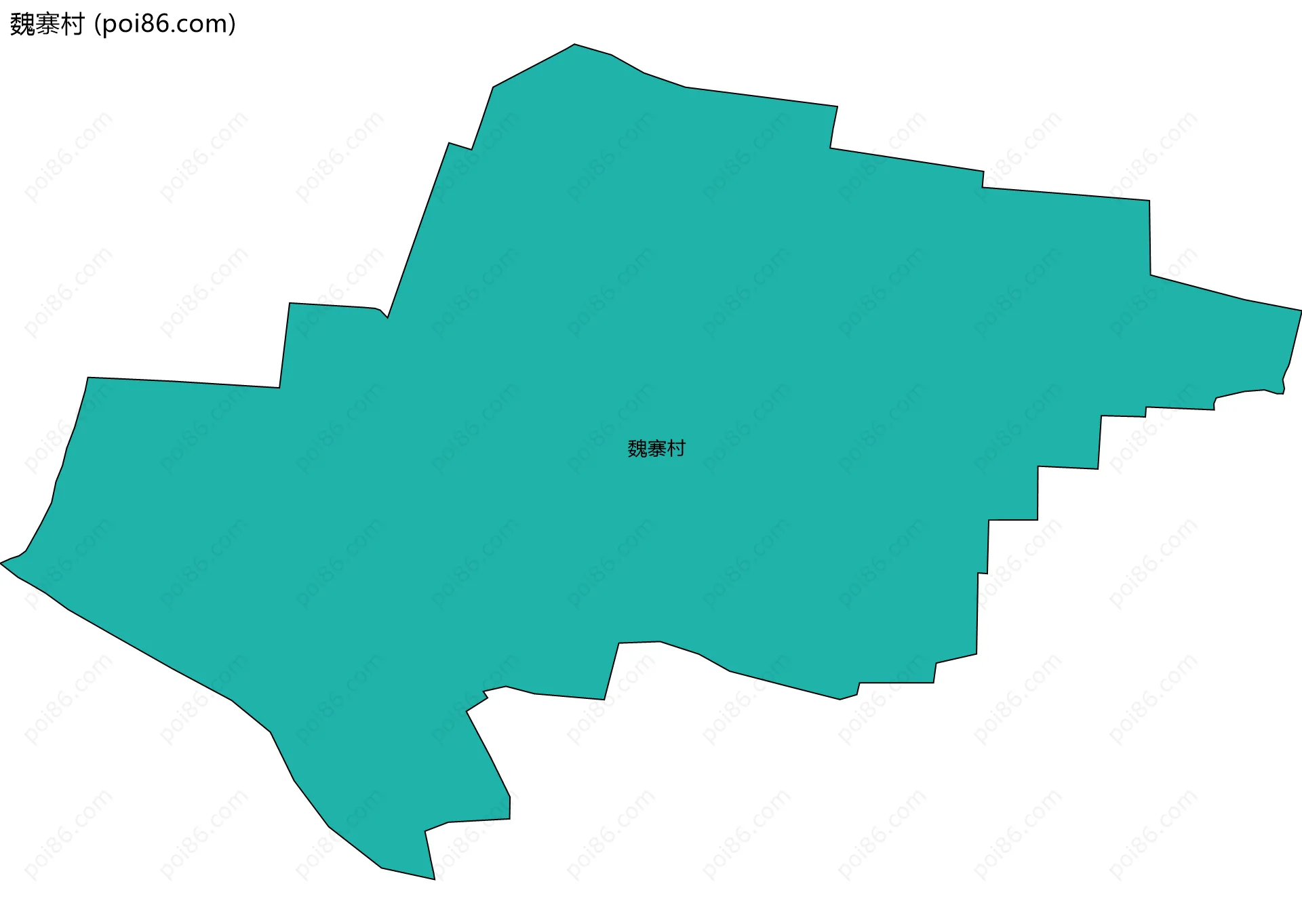 魏寨村边界地图