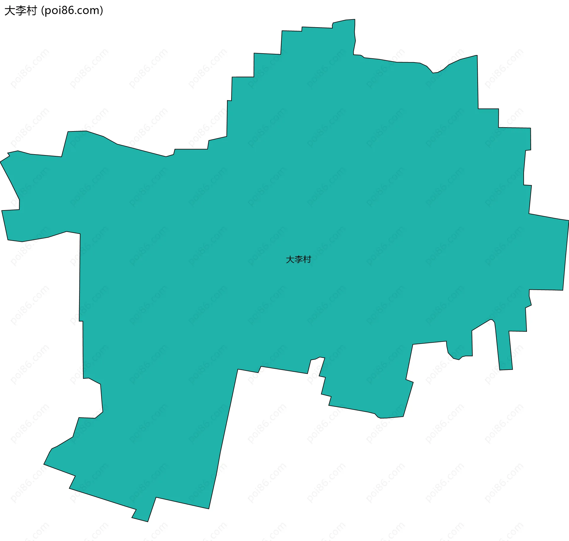 大李村边界地图
