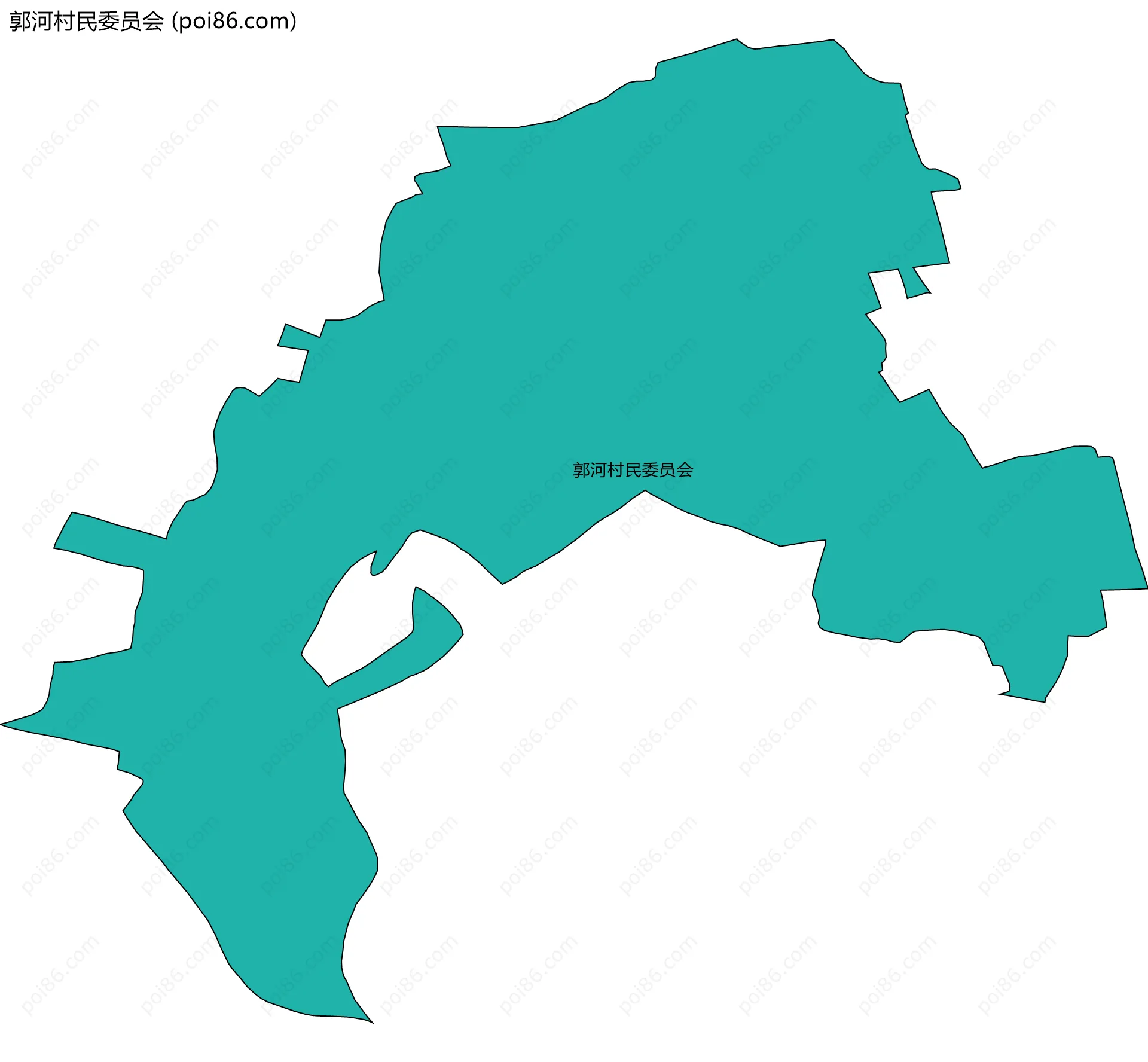 郭河村民委员会边界地图